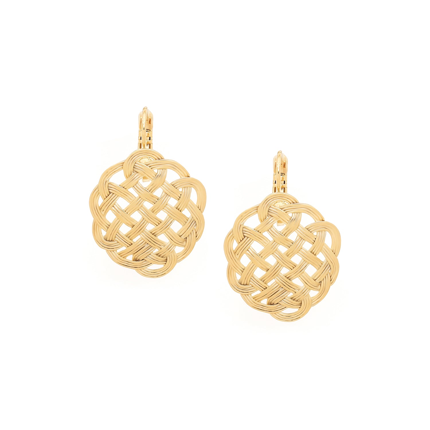 SHINOMOKI small golden french hook earrings - Ori Tao