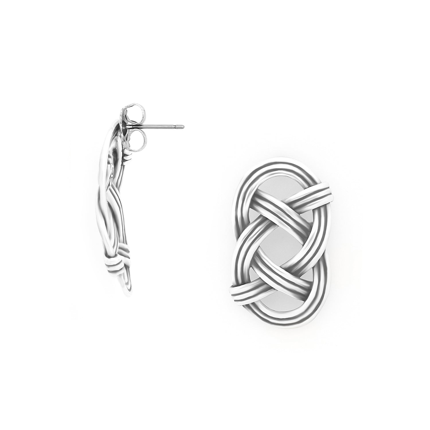 SHINOMOKI silvered post earrings - Ori Tao