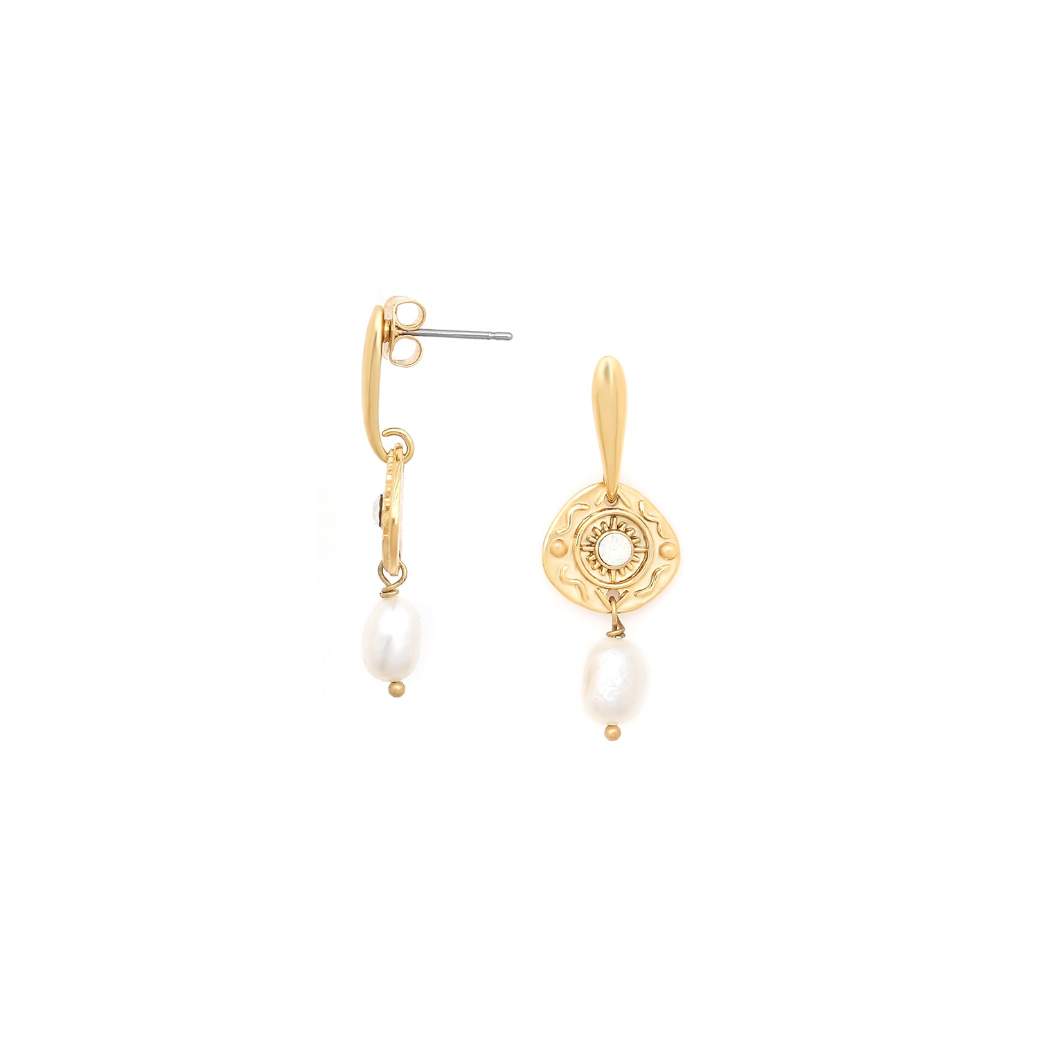 Kimberley Post earrings with FWP dangle - Franck Herval