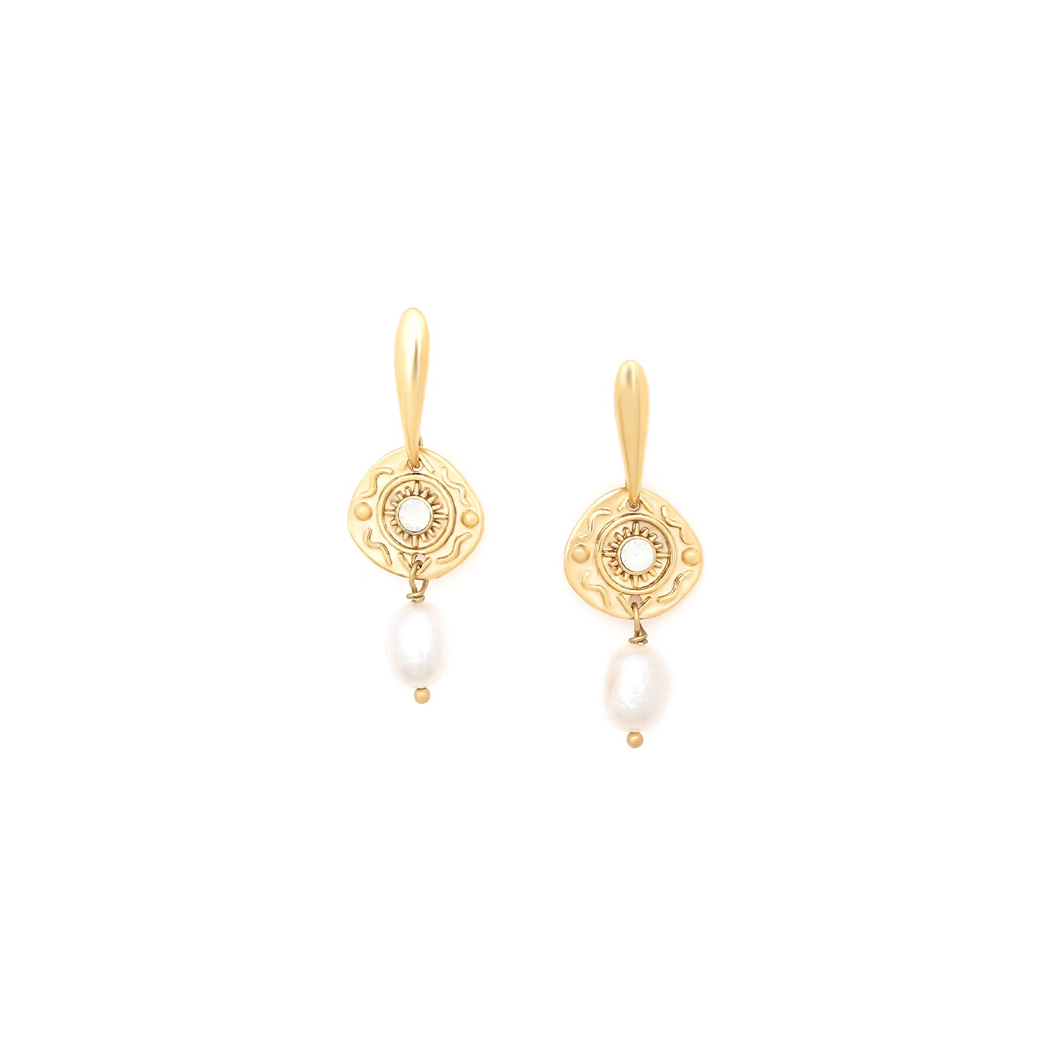 Kimberley Post earrings with FWP dangle - Franck Herval