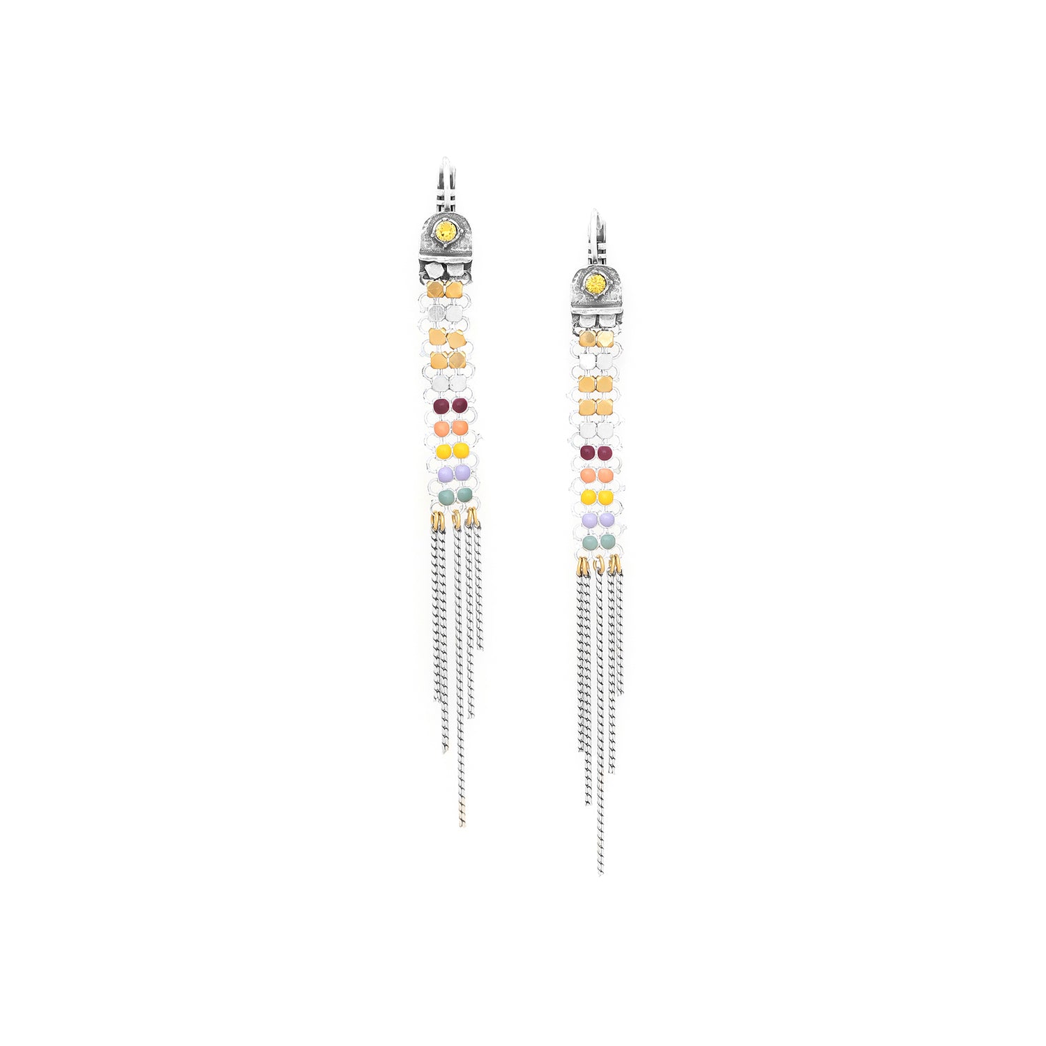 Jenny long french hook earrings - Franck Herval
