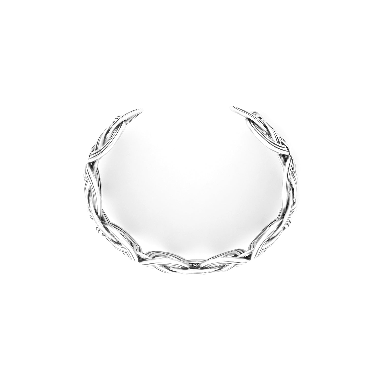 Shinomoki - Silvered Rigid Bracelet - Ori Tao