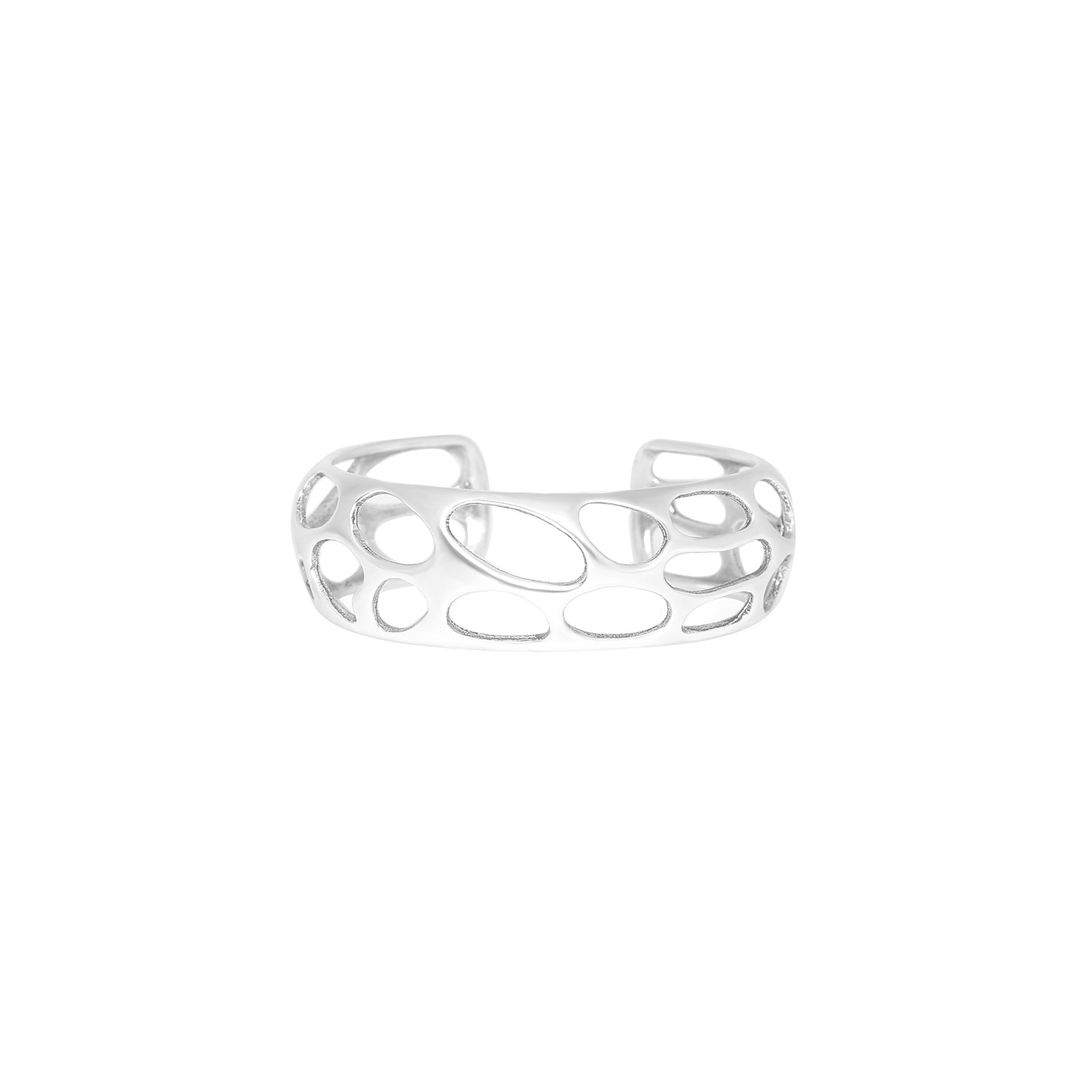 Felidae - Silvered Rigid Bracelet - Ori Tao