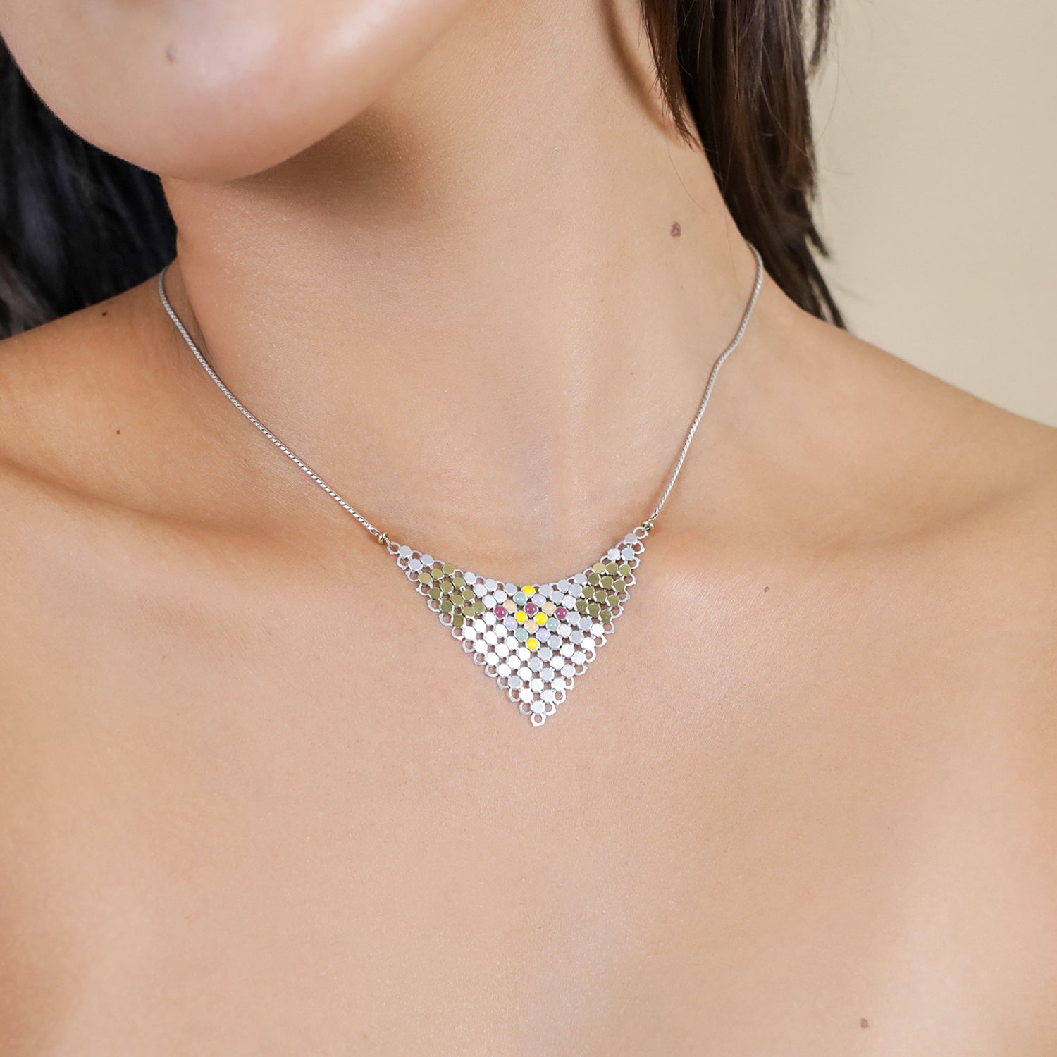 Jenny small plastron necklace - Franck Herval