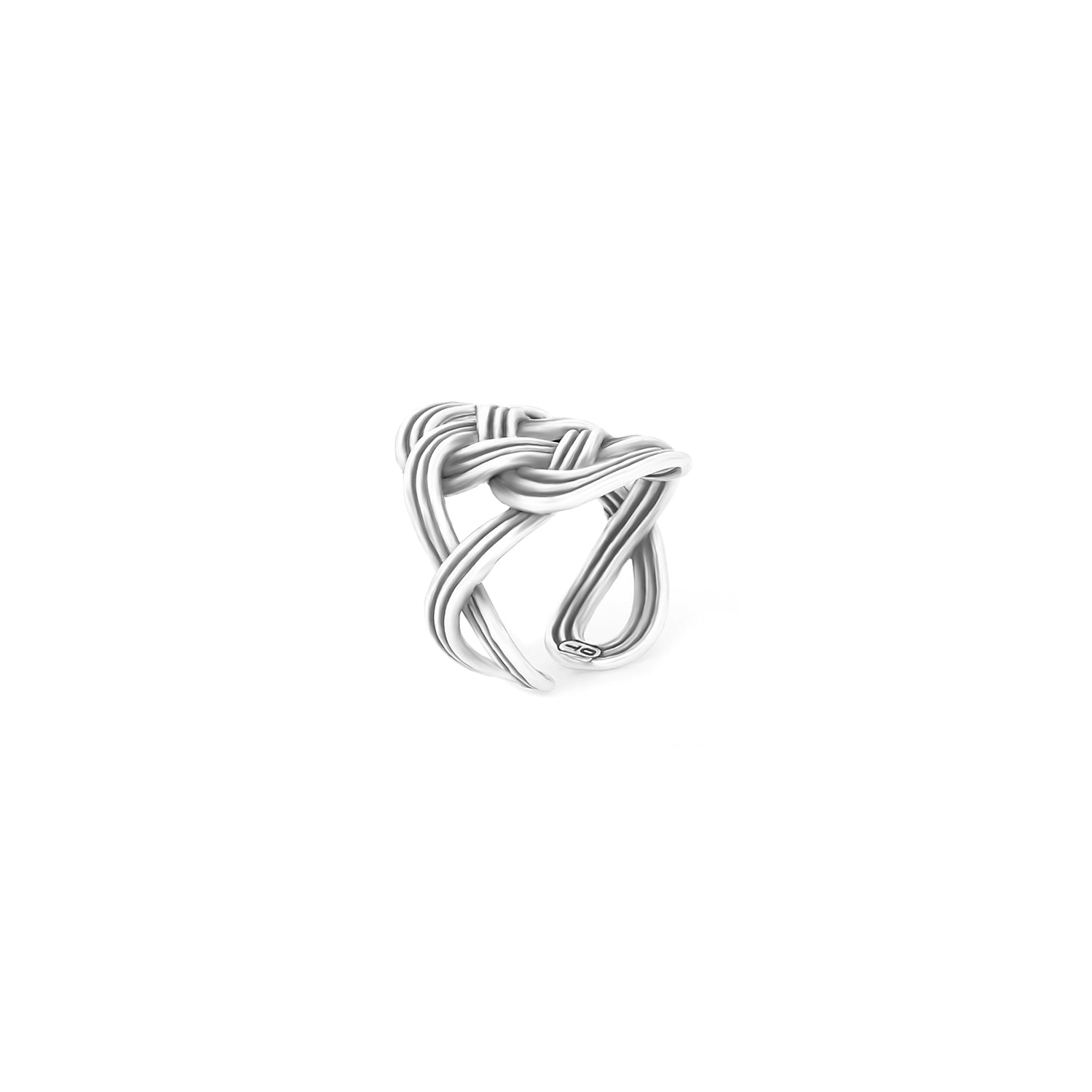 SHINOMOKI silvered adjustable ring - Ori Tao