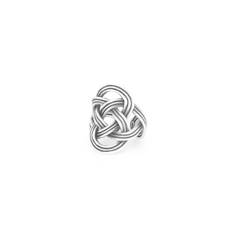 SHINOMOKI silvered adjustable ring - Ori Tao