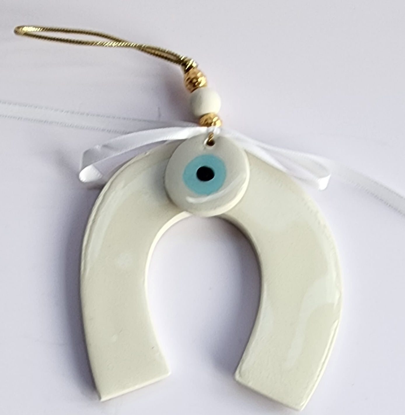Hanging Decor Horseshoe with Evil Eye