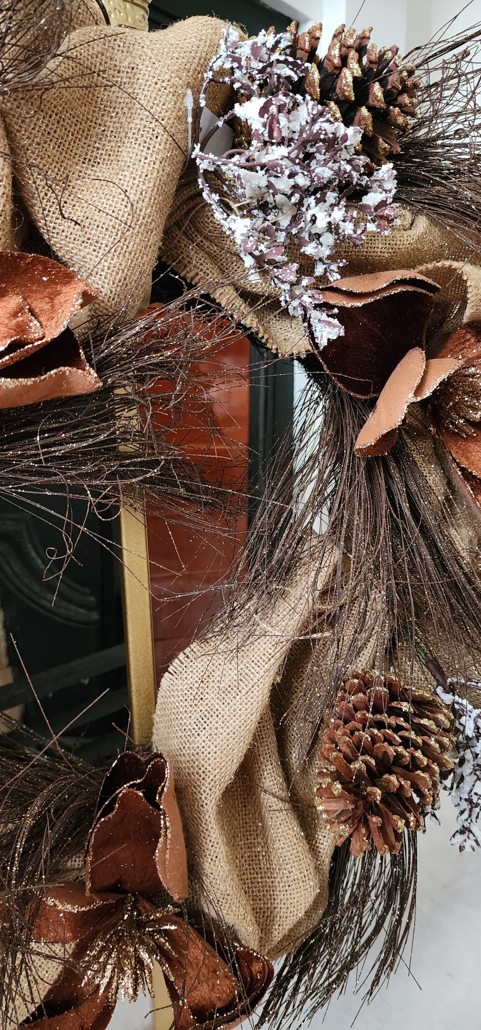 Christmas Burlap-Russet Wreath
