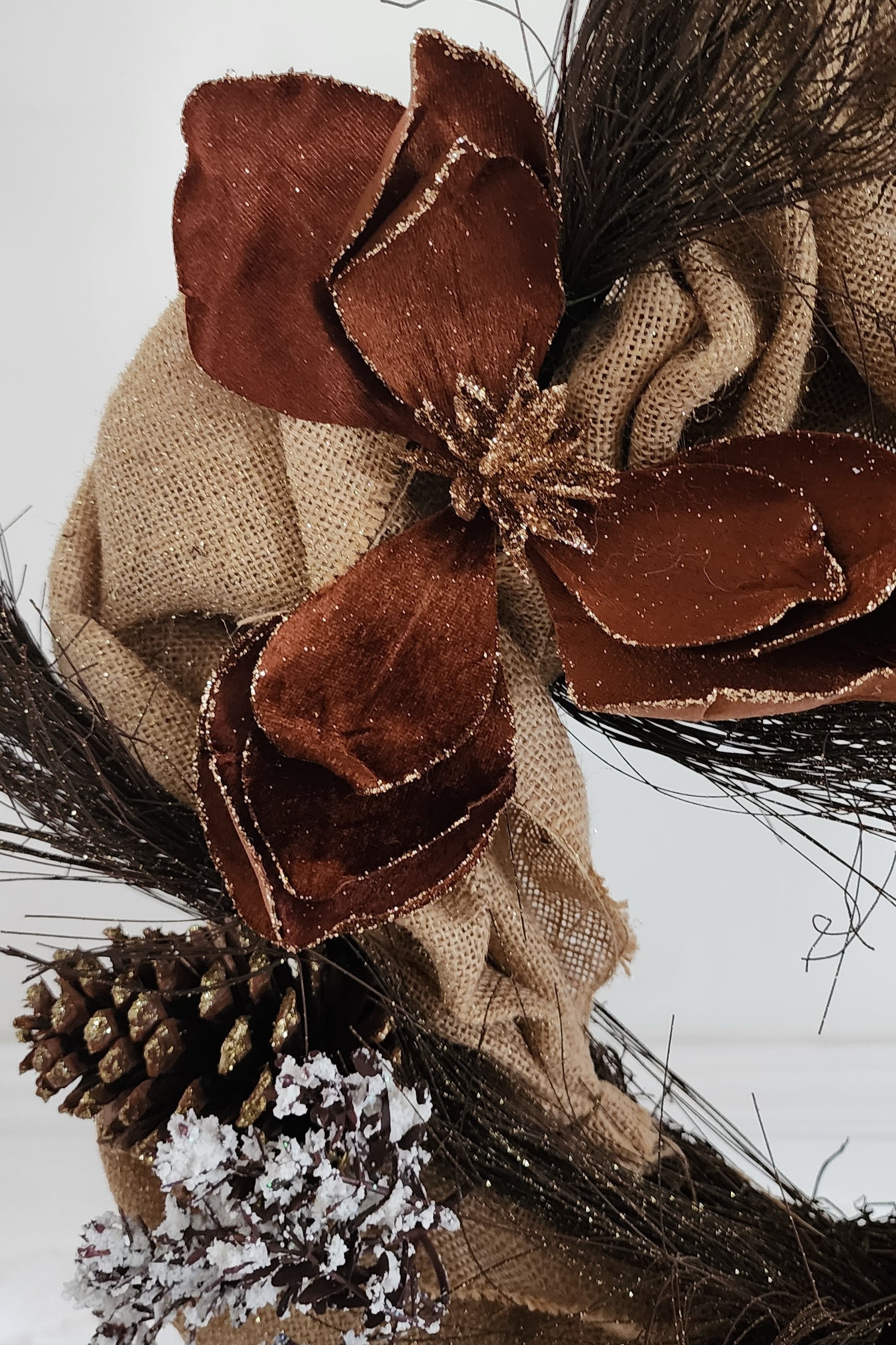 Christmas Burlap-Russet Wreath