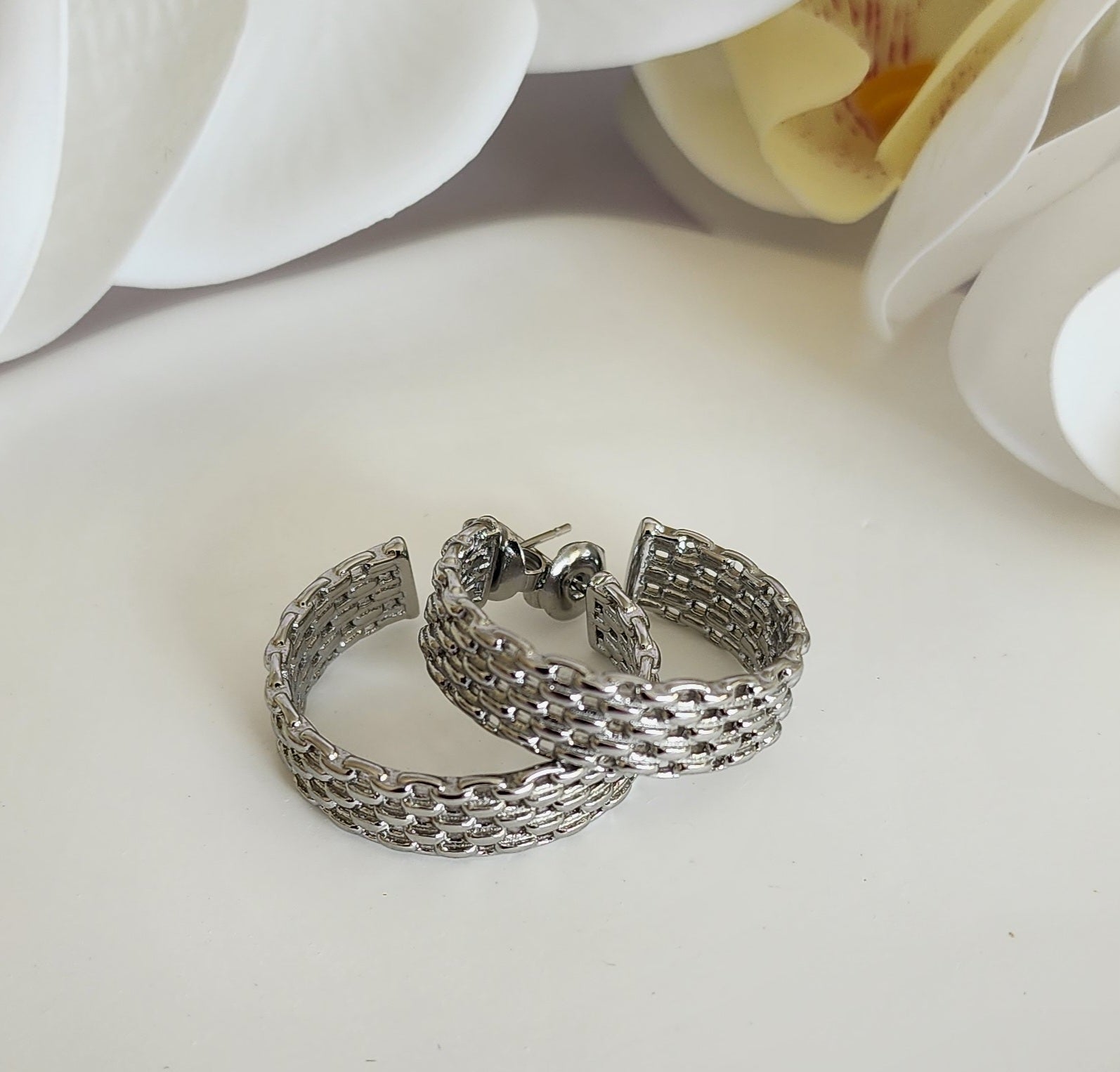 Pathos Jewellery - Corfu Earrings - Silver
