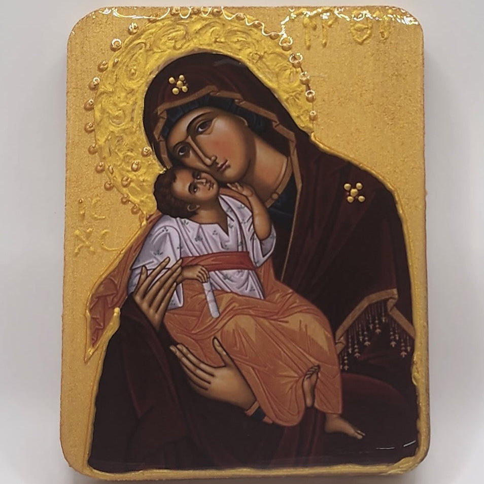 Virgin Mary & Jesus Wooden Icon