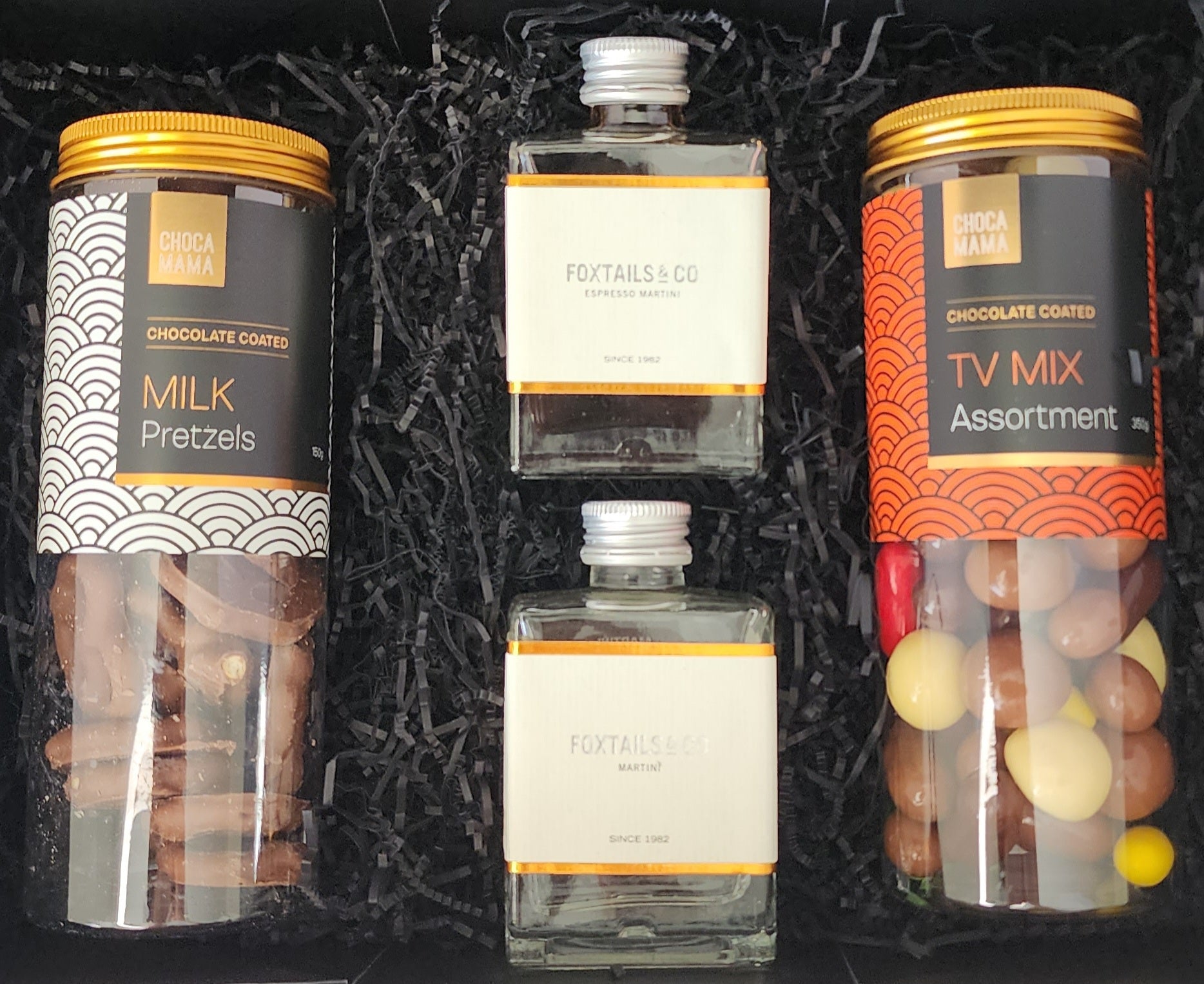 Chocolate Pretzels, TV Mix & Cocktails Gift Hamper