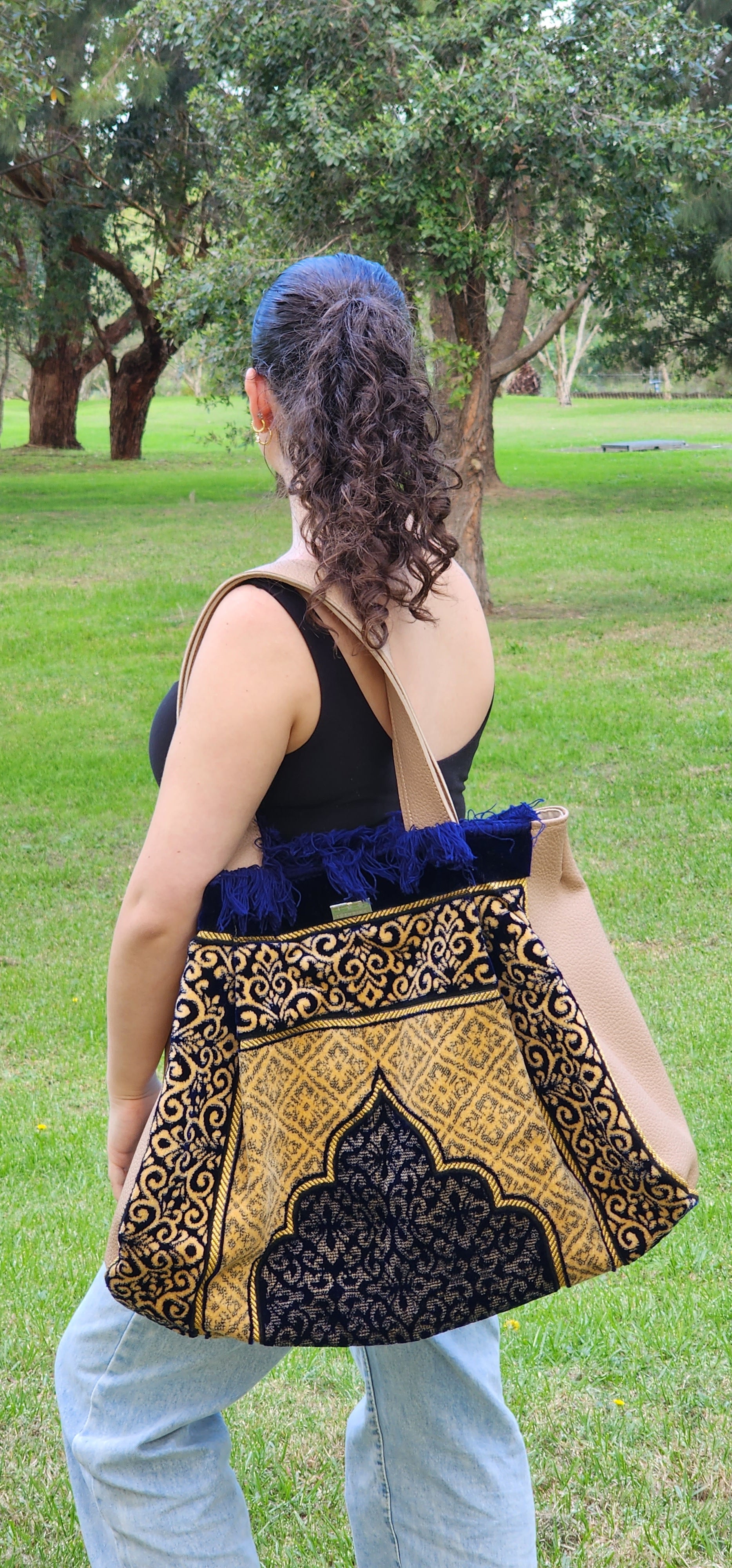 Luxe Velvet Carryall - Iosifina Stars