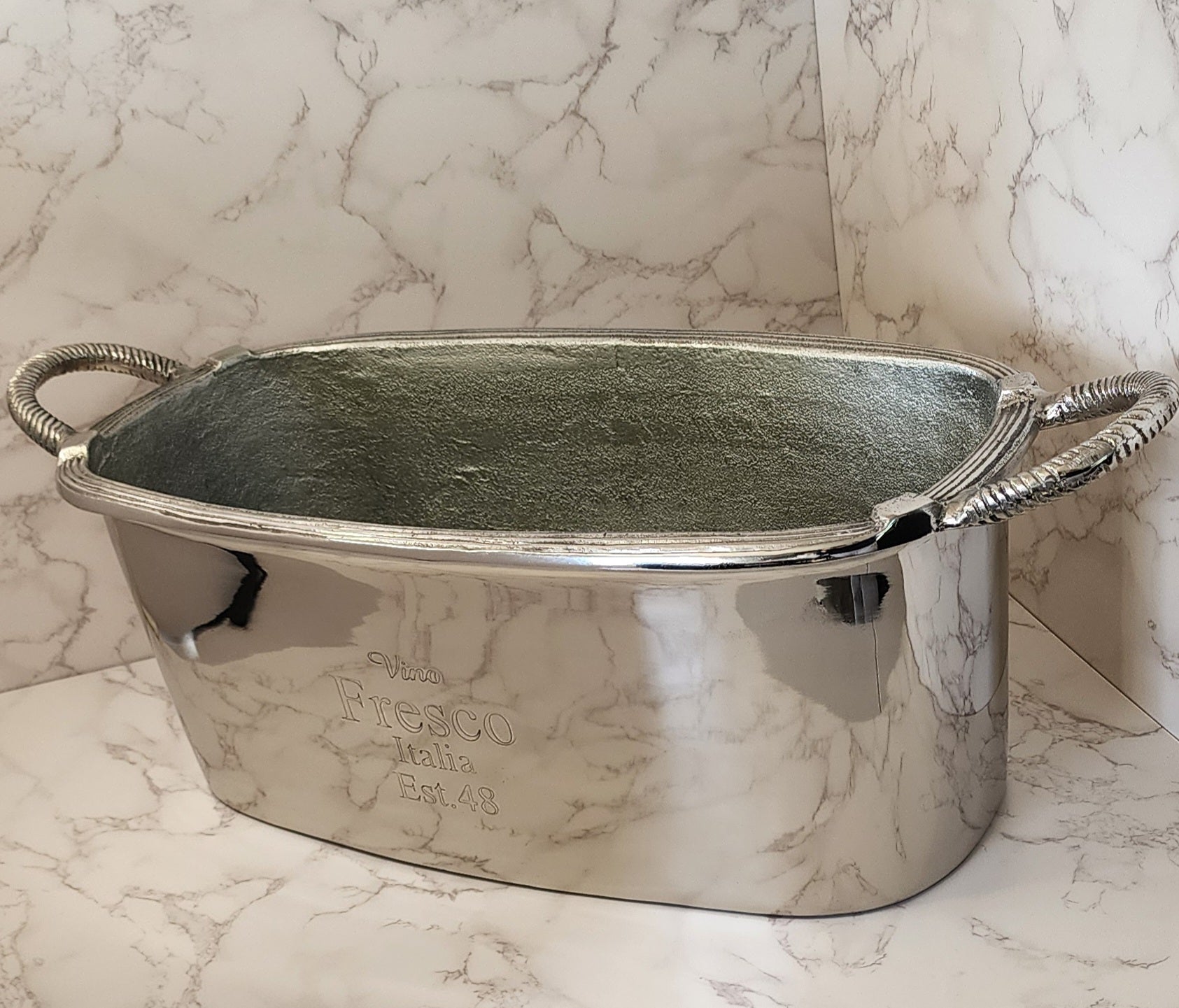 Magestic Oval Bucket - Nickel: Vino Fresco