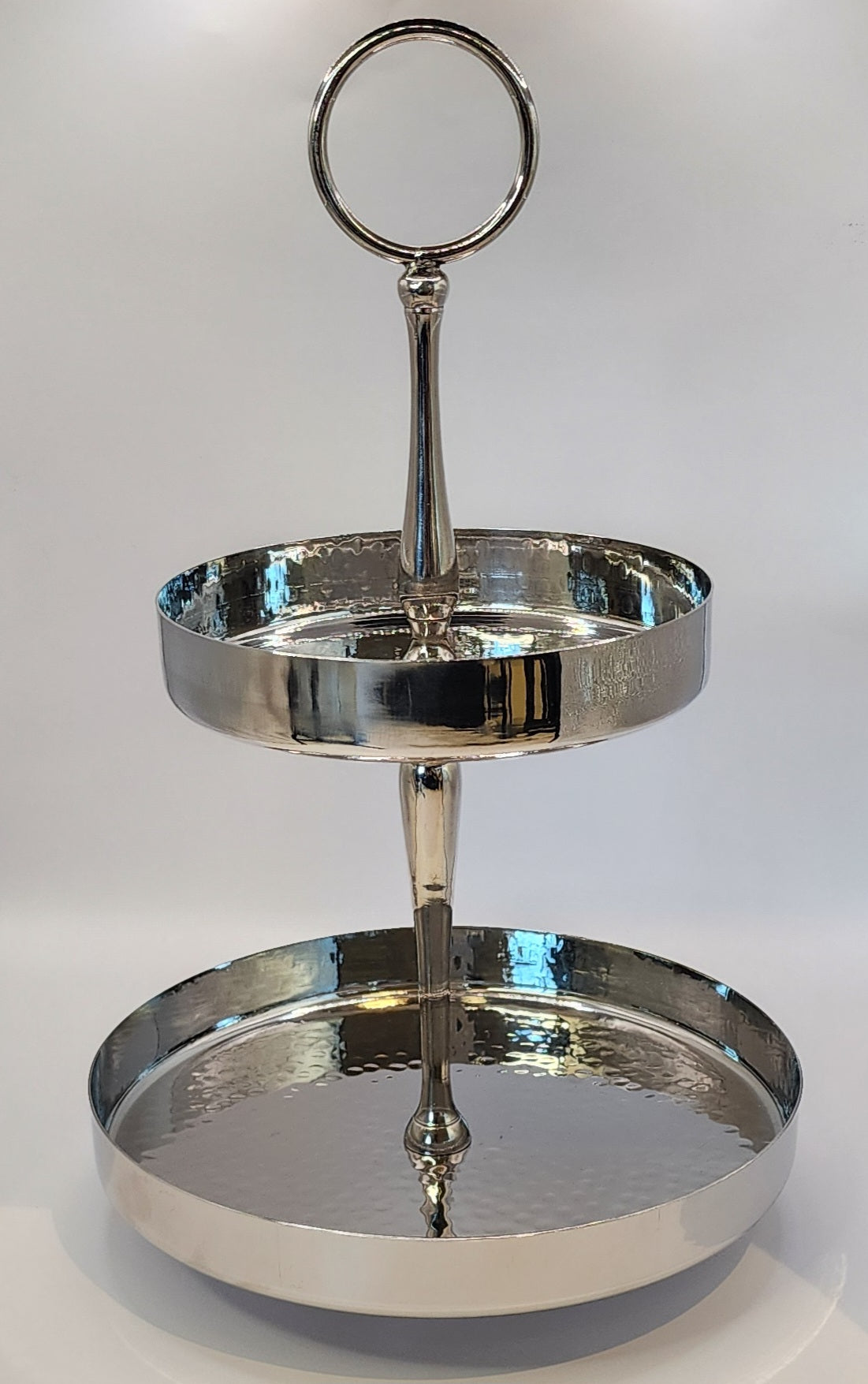 Hammered 2 Tier Cake Stand
