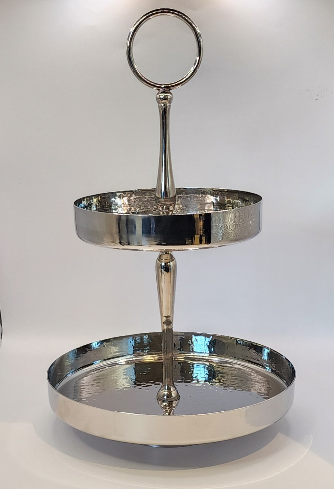 Hammered 2 Tier Cake Stand