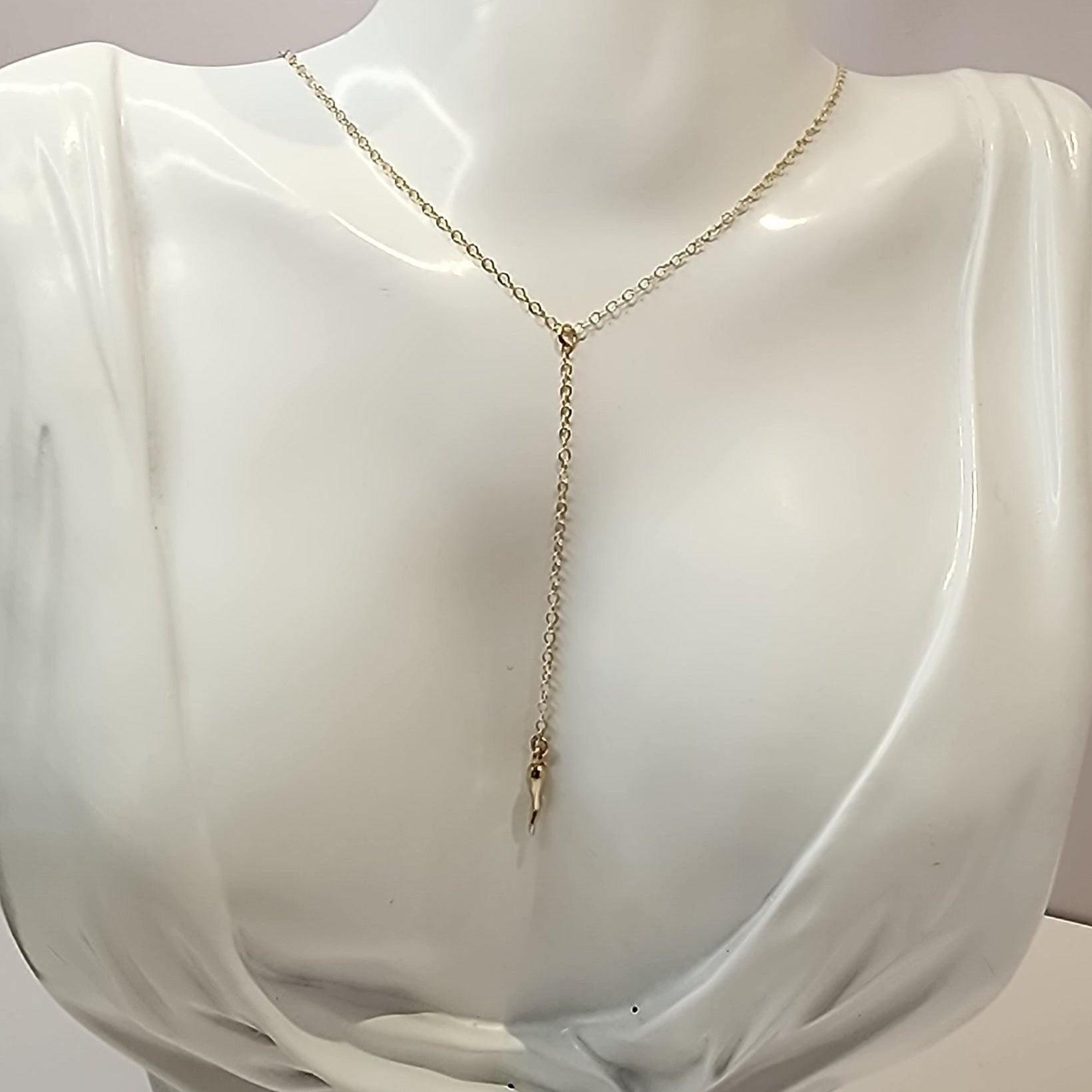 Cornicello Drop Necklace - Gold - Destino The Label