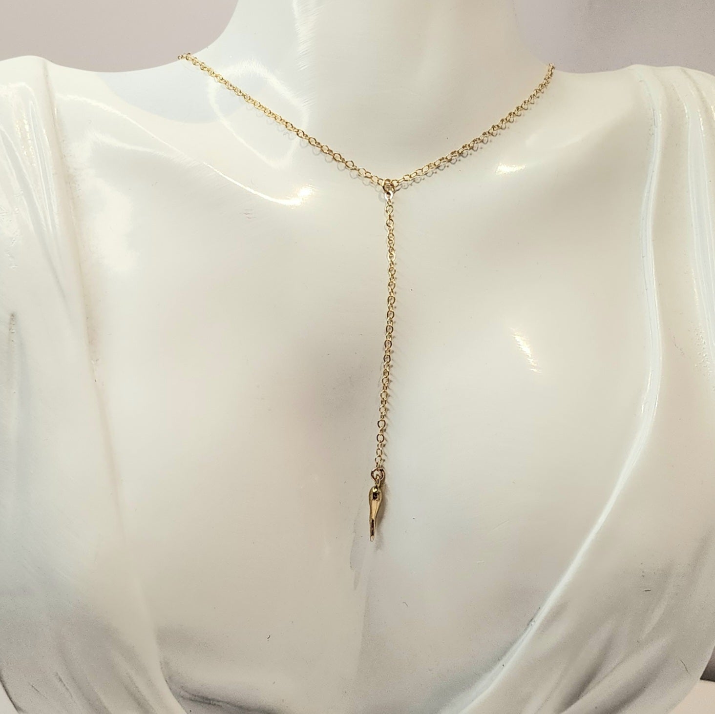 Cornicello Drop Necklace - Gold - Destino The Label