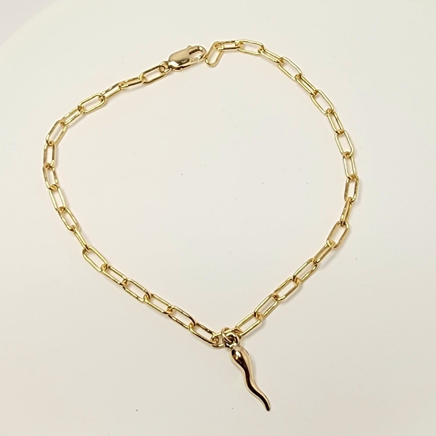 Cornicello Paper Clip Bracelet - Gold - Destino The Label