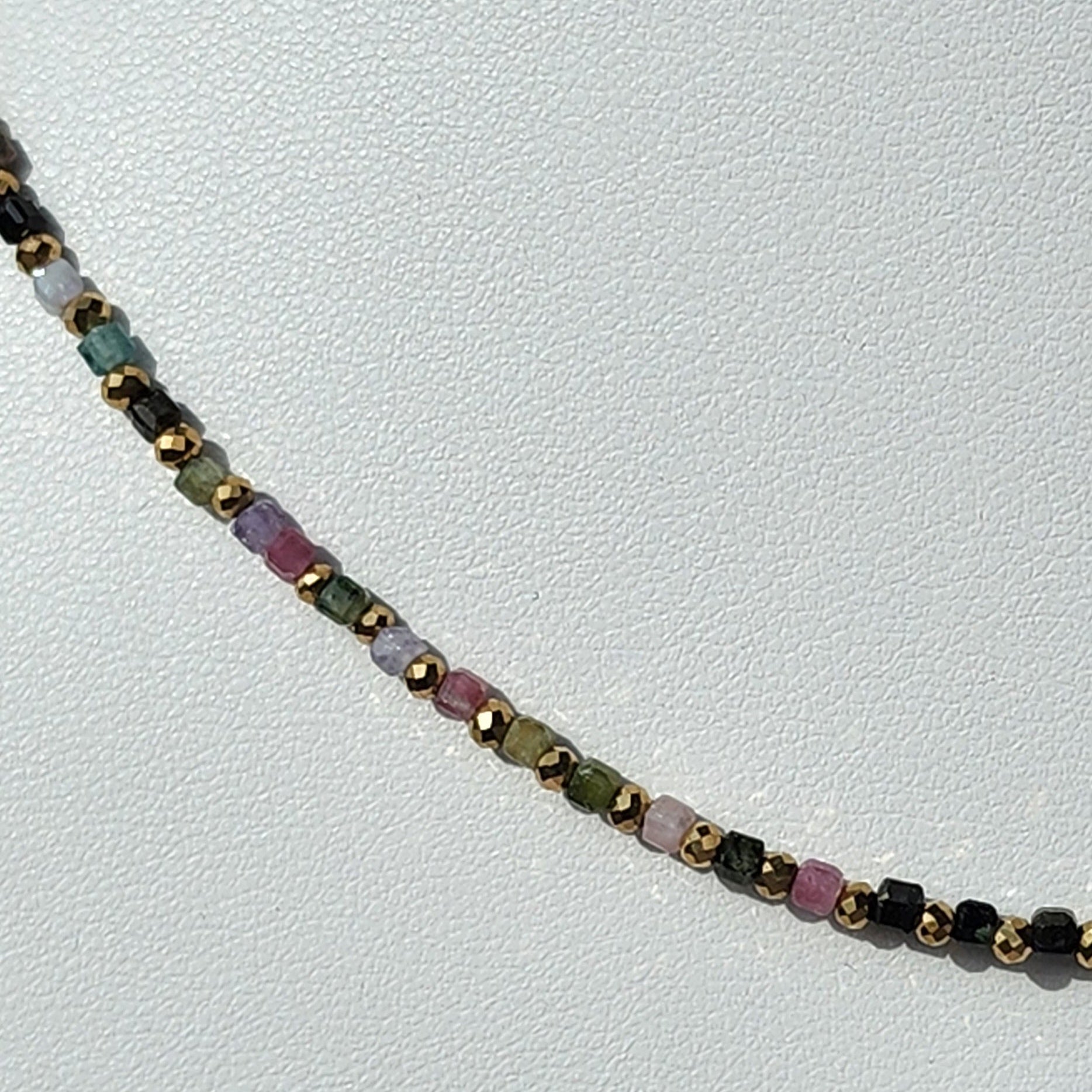 MEEA Tourmaline & Hematite Necklace – Mix Colours/Gold