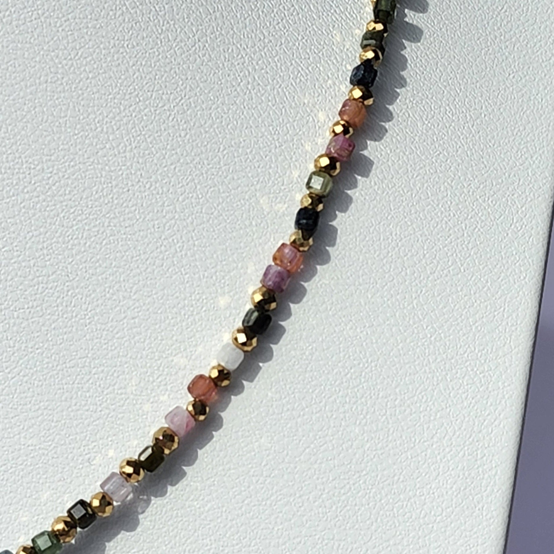 MEEA Tourmaline & Hematite Necklace – Mix Colours/Gold