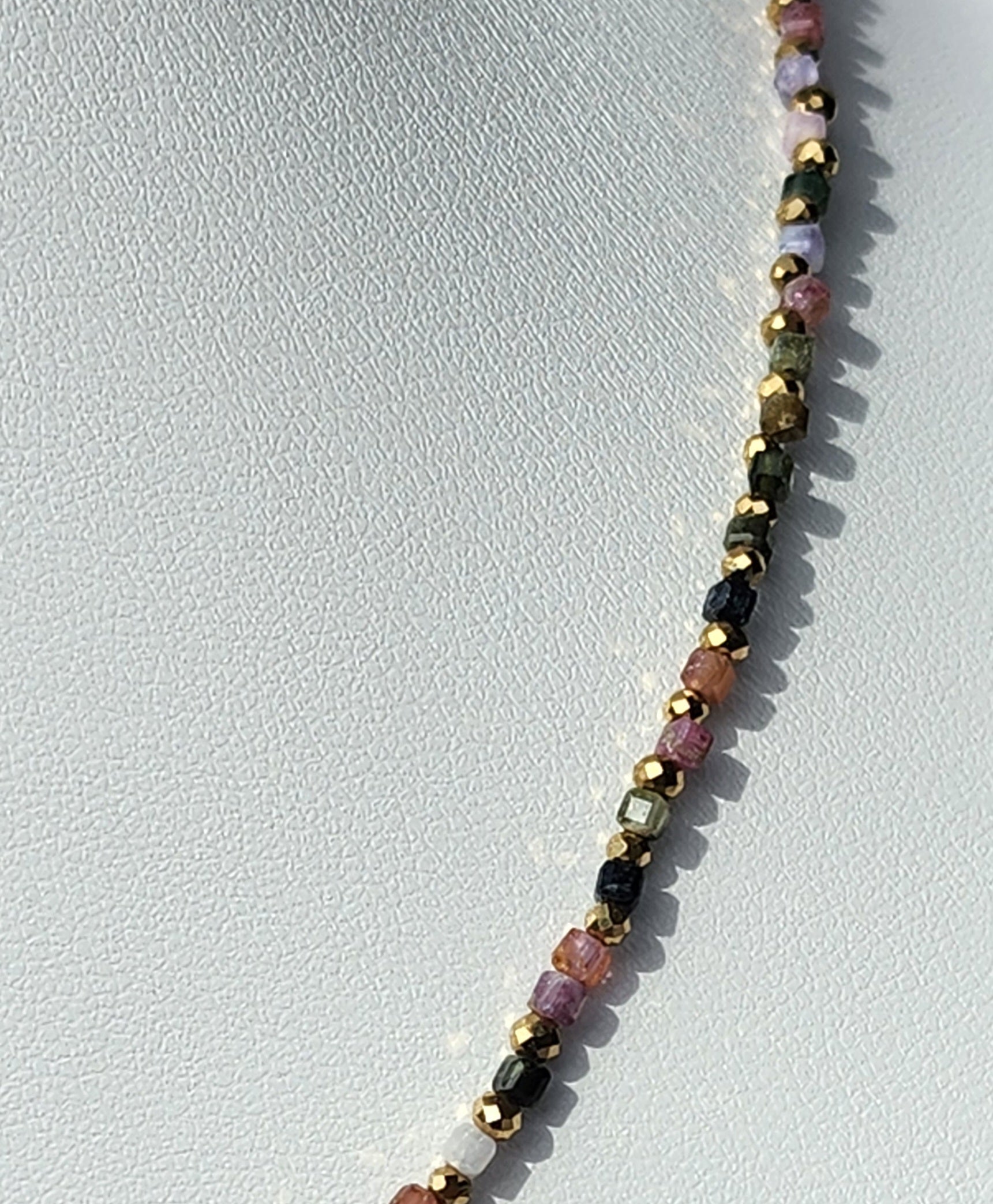 MEEA Tourmaline & Hematite Necklace – Mix Colours/Gold