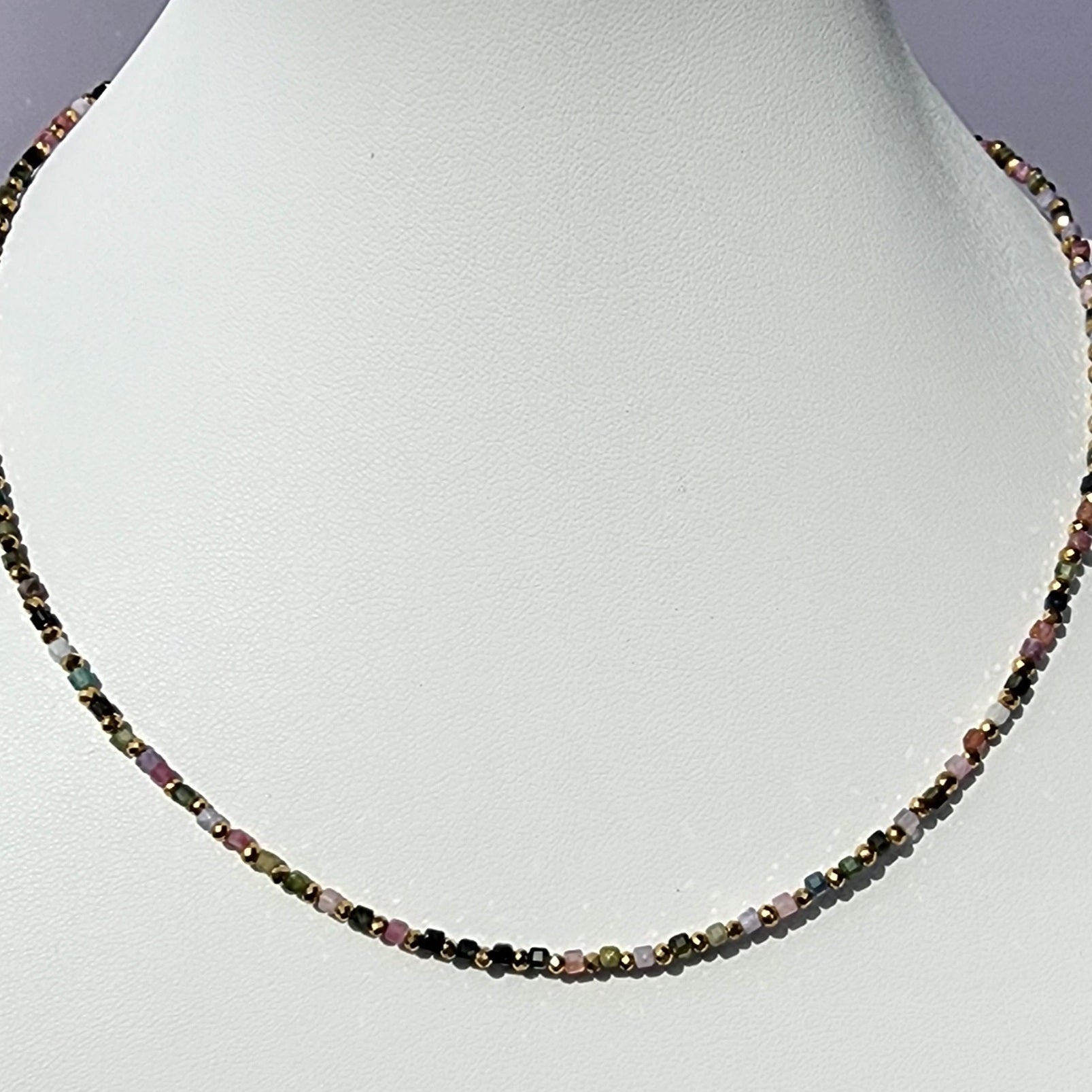 MEEA Tourmaline & Hematite Necklace – Mix Colours/Gold