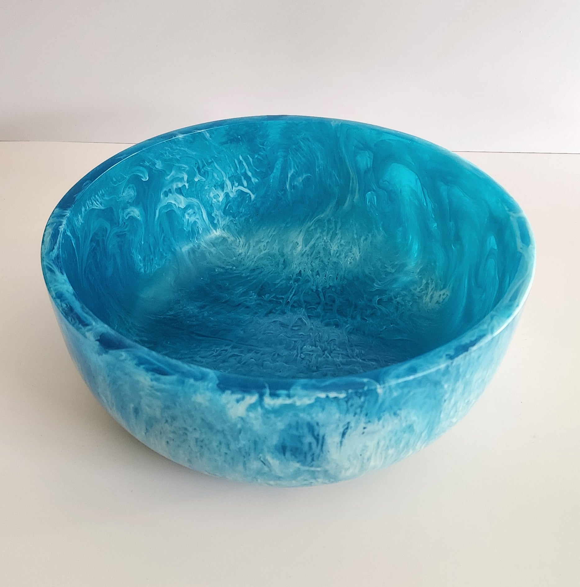 Marbled Blue Salad Bowl 24CM