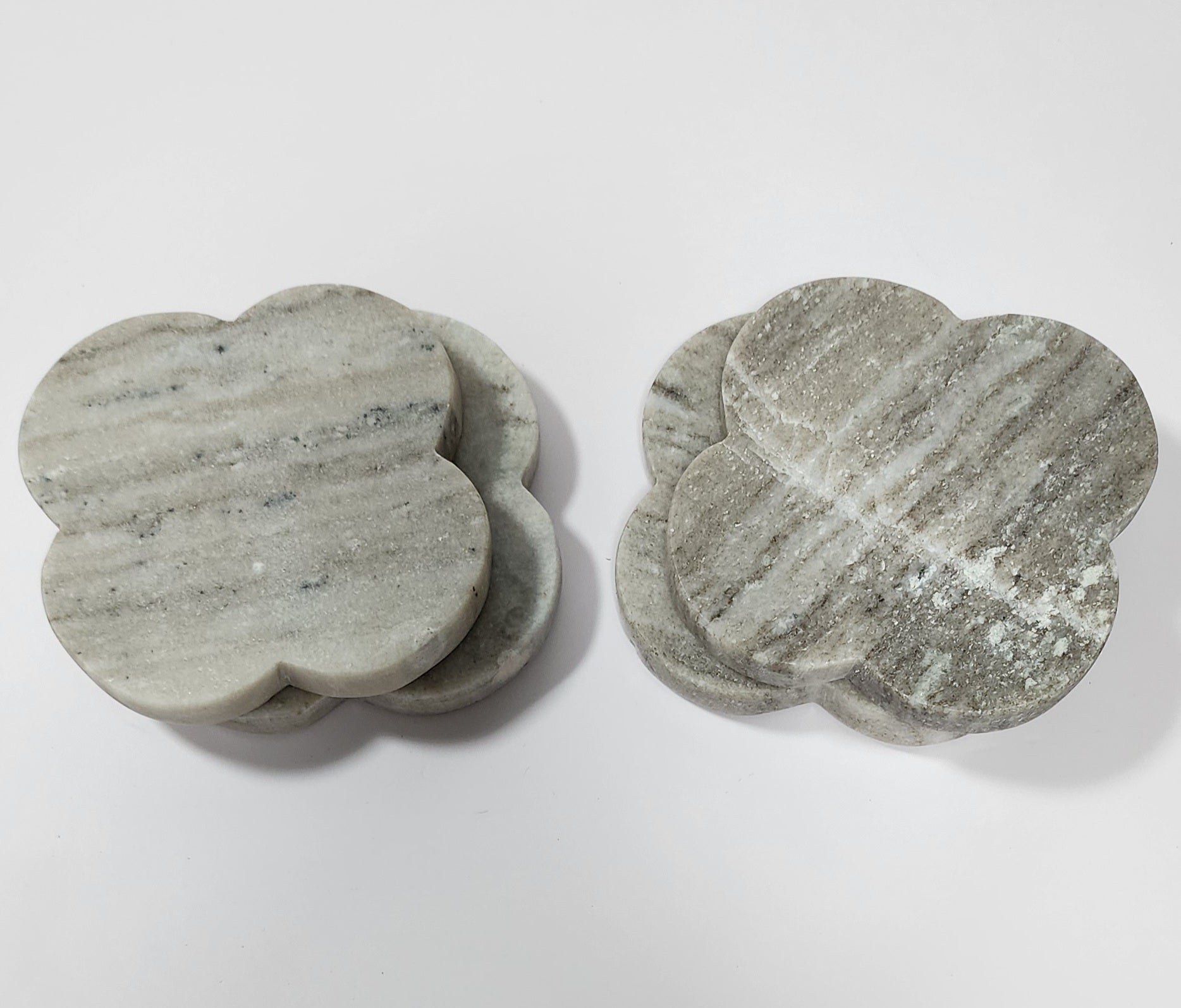 Marble Coasters - Grey - Set of 4