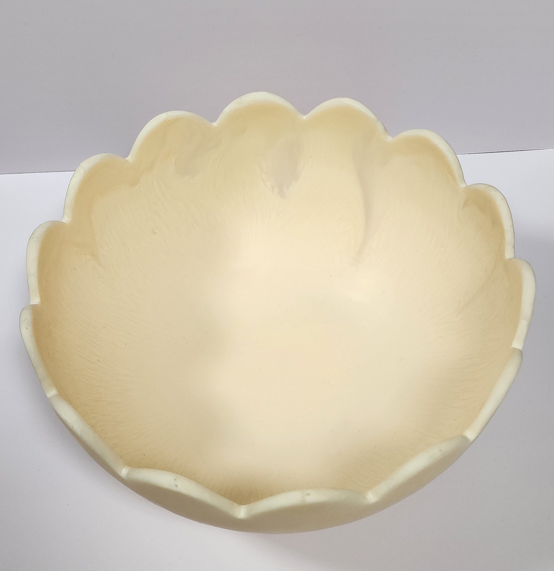 Beige Resin Salad Bowl