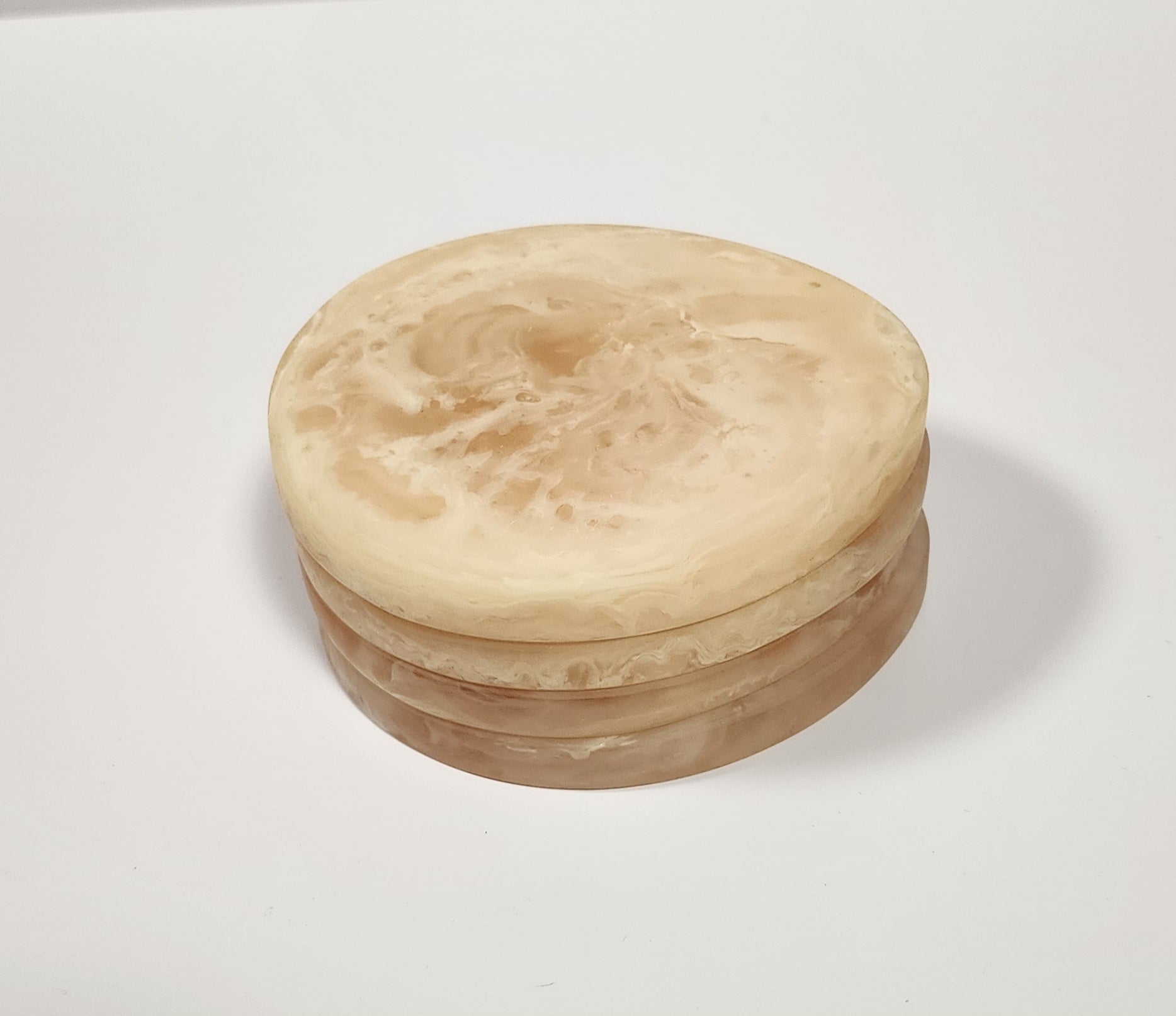 Marble look coasters - Soft pink - Set of 4