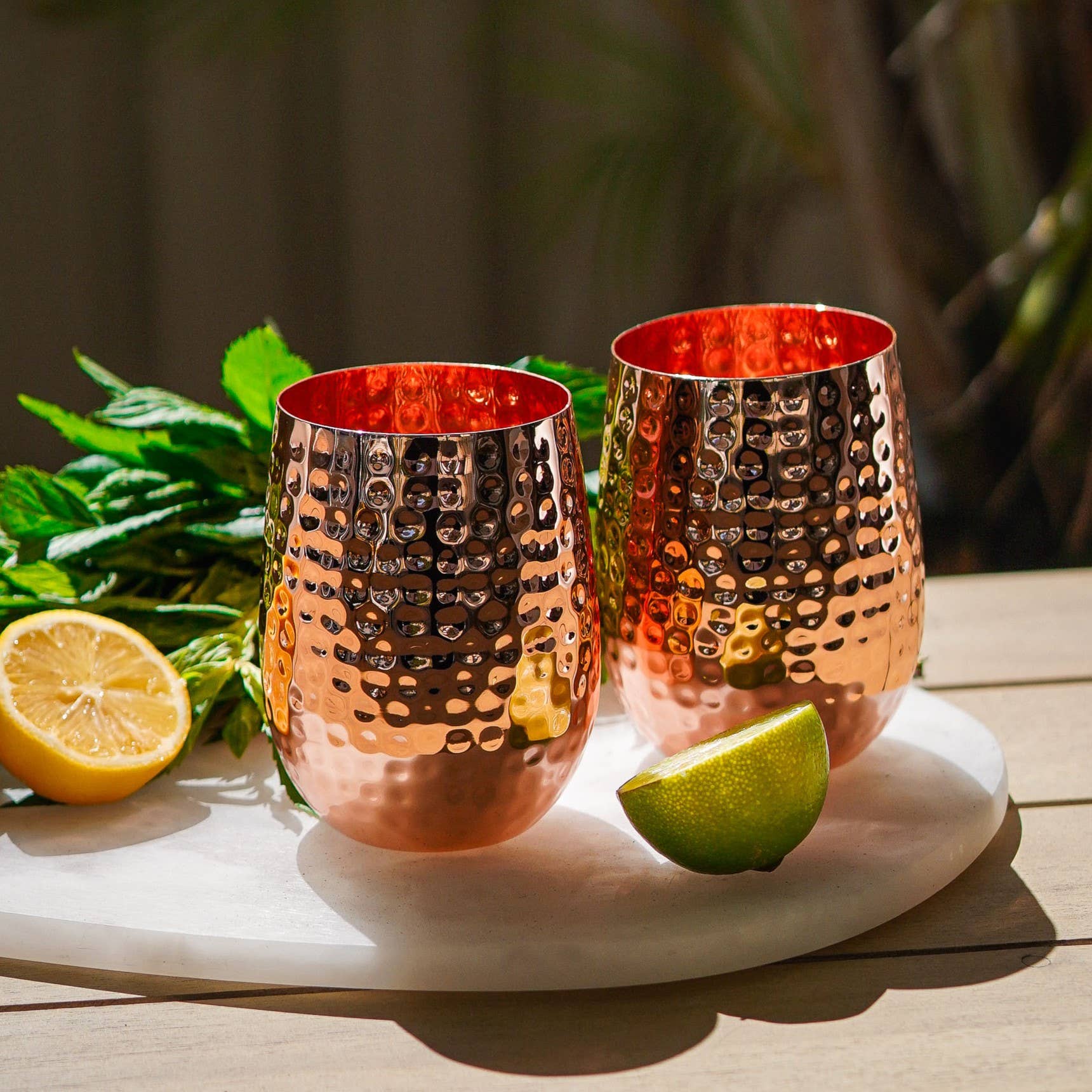 Stemless Copper Glasses (Set of 2)