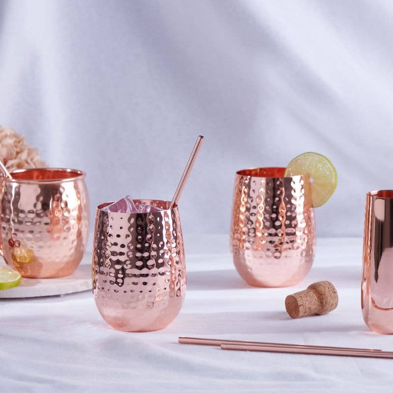 Stemless Copper Glasses (Set of 2)