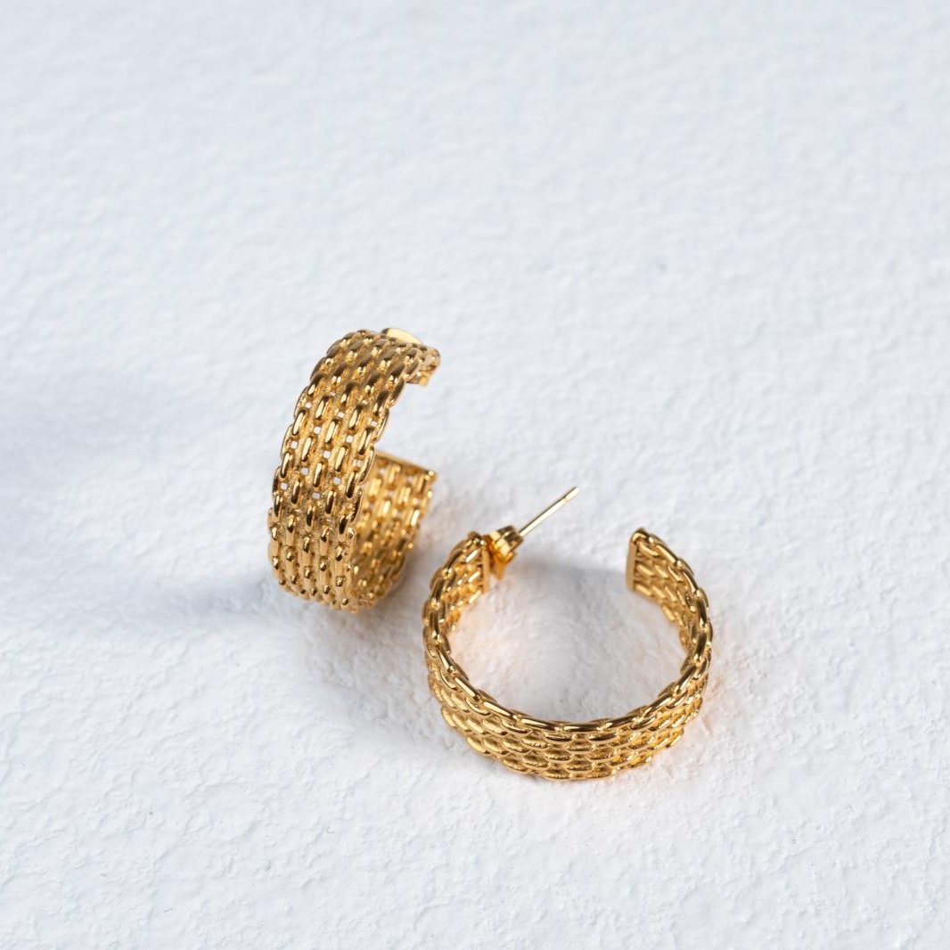 Pathos Jewellery - Corfu Earrings Gold