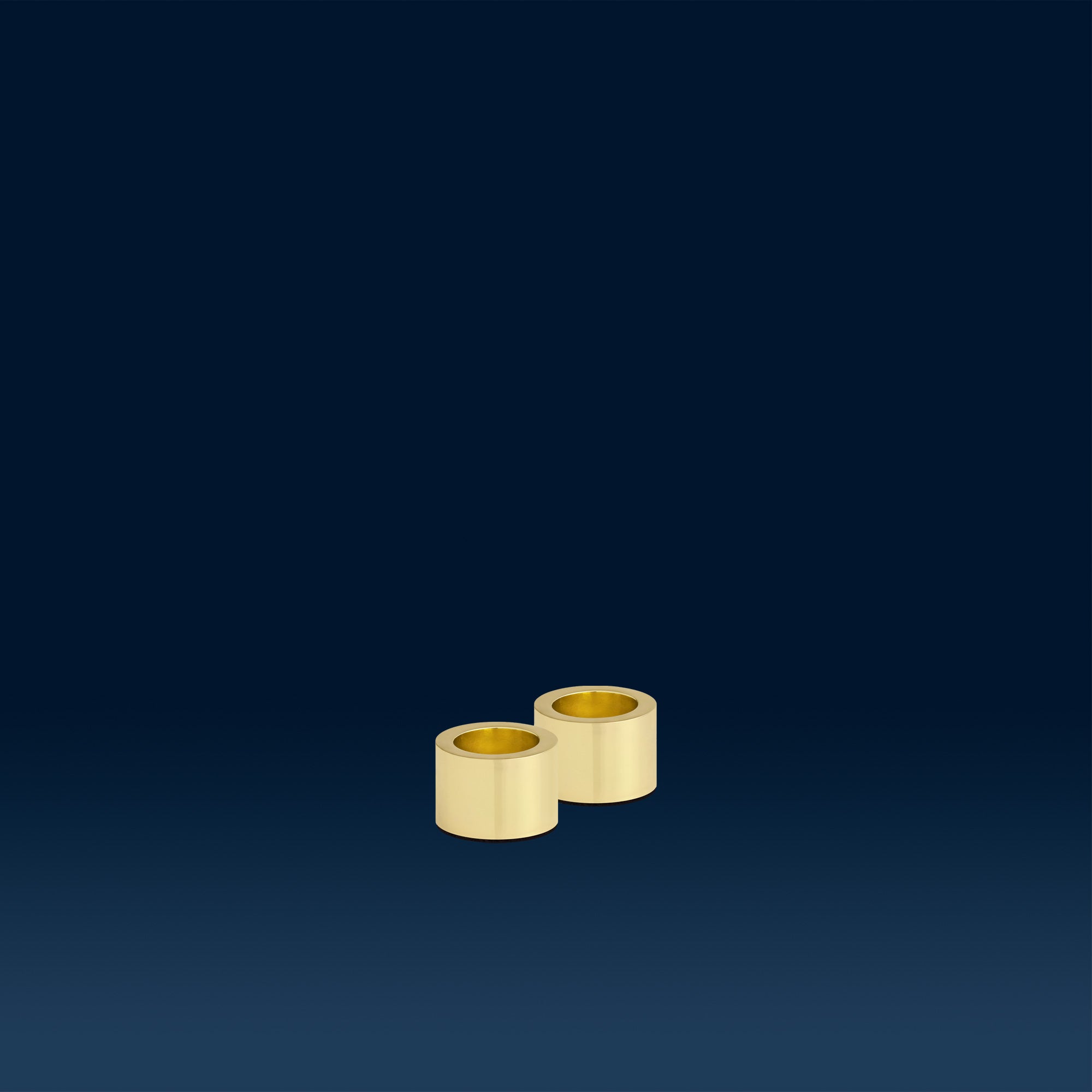 NEW UYUNI Lighting, 2 Pack, Matte Brass Metal Taper Holders, 3.2cm x 2.3cm (1.3" x 0.9")
