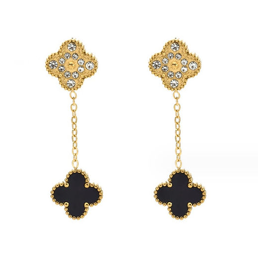 Pathos Jewellery - Paxos Earrings - White & Black