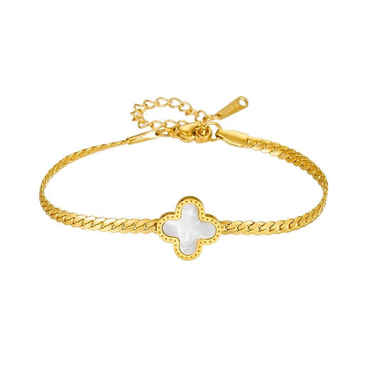 Pathos Jewellery - IOS Bracelet - Available in Black & White Clover