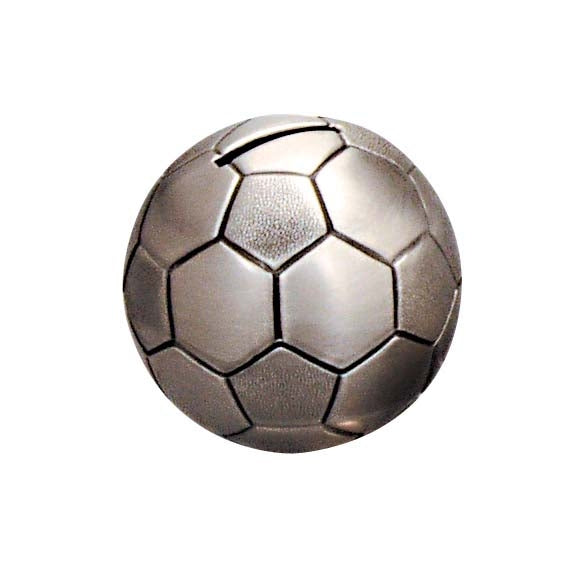 Soccer Ball Pewter Finish Money Box