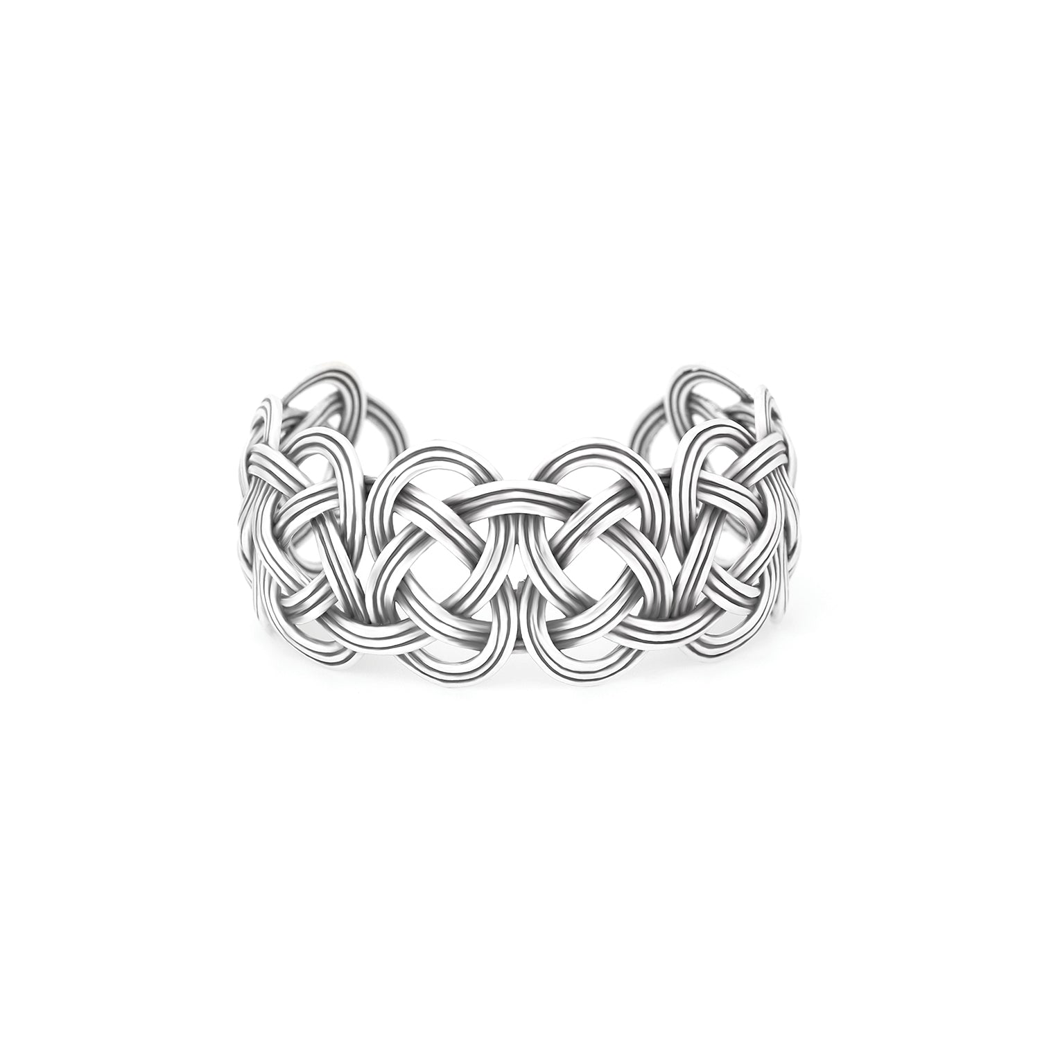Shinomoki - Silvered Rigid Bracelet - Ori Tao