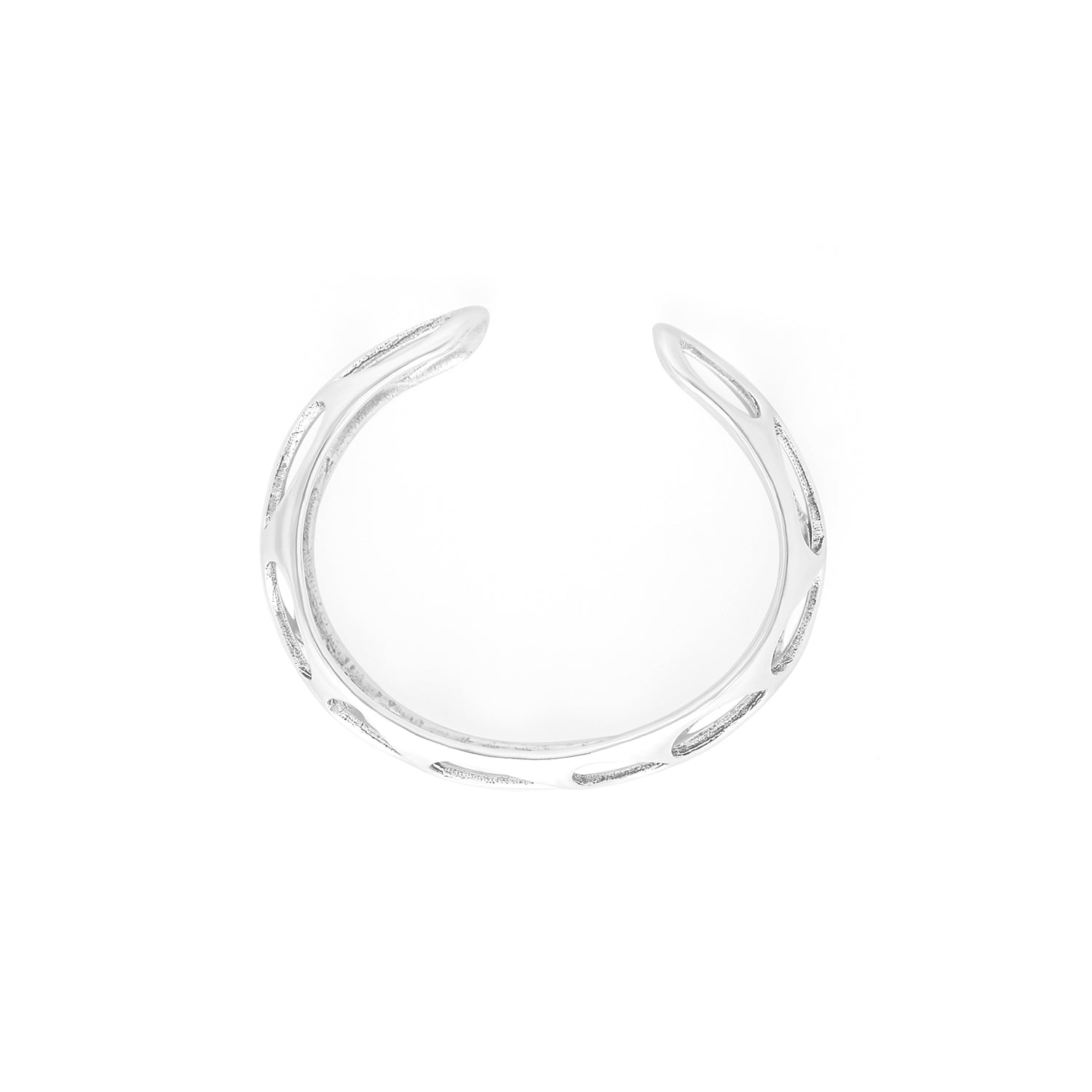 Felidae - Silvered Rigid Bracelet - Ori Tao