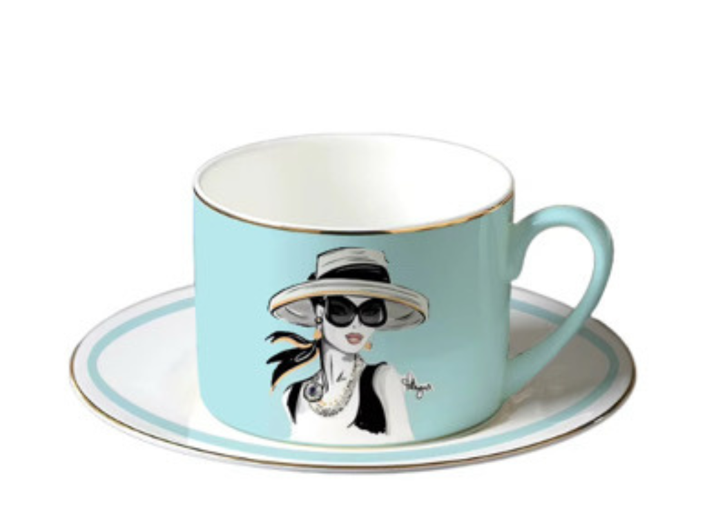 Patrizia Terranova  Porcelain Cup & Saucer - Very Audrey