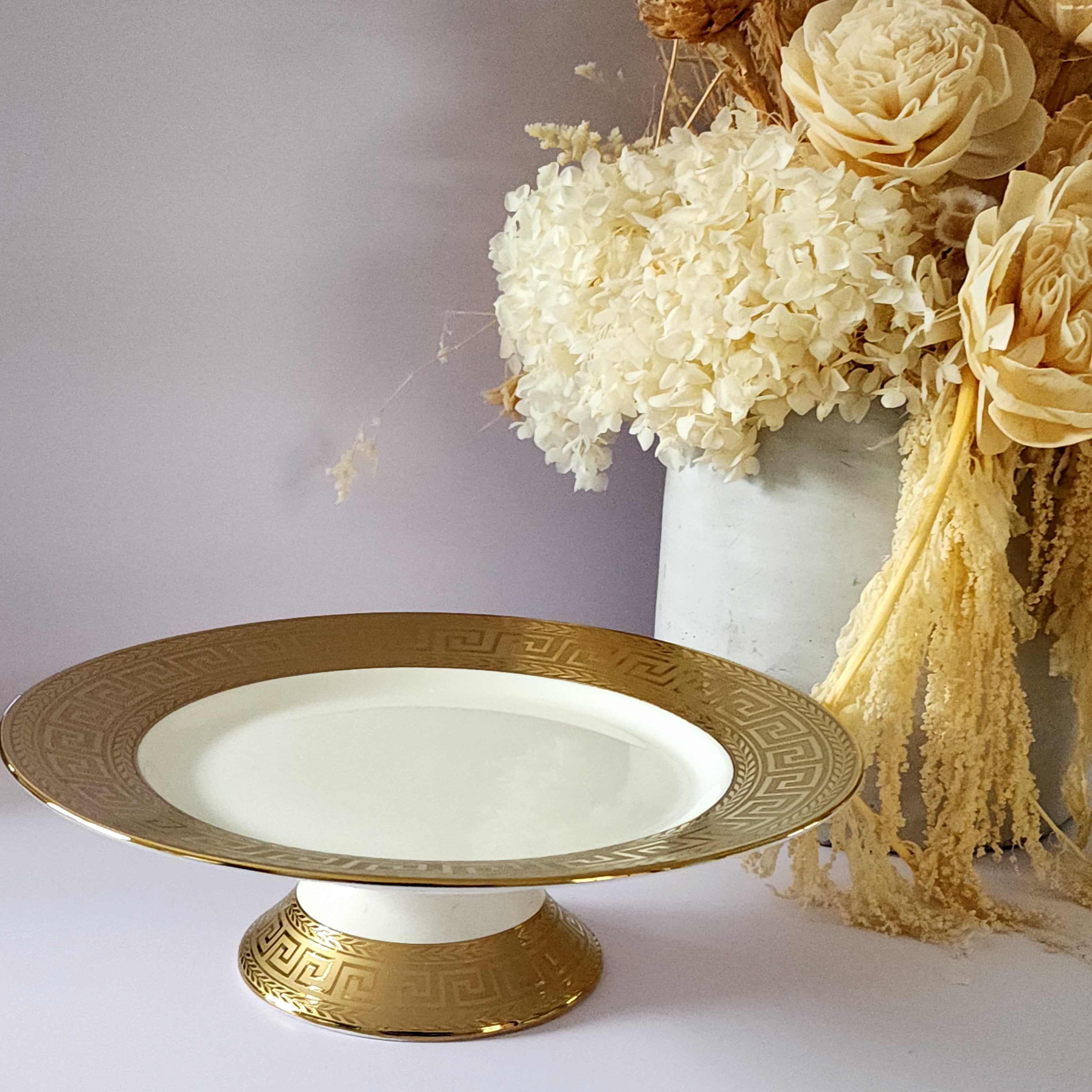 Grecian Key Cake Stand