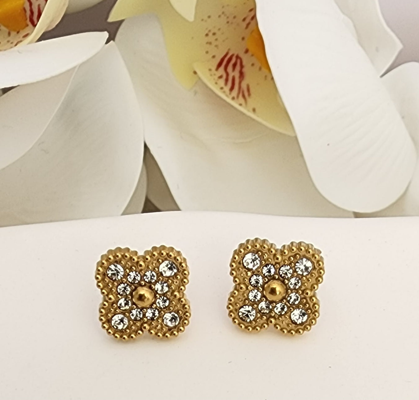 Pathos Jewellery - Karpathos Clover Earrings - Gold & Silver