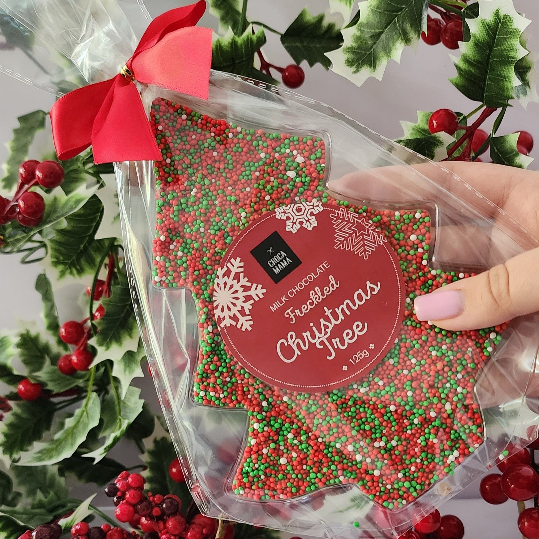 Chocamama Milk Chocolate Freckled Christmas Tree 125g