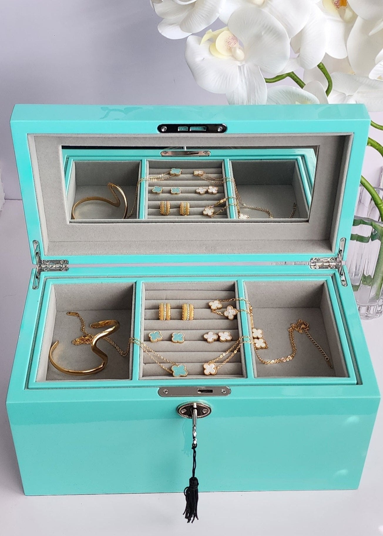 Jewellery Box - KIM (White) & TIFFANY (Turquoise)