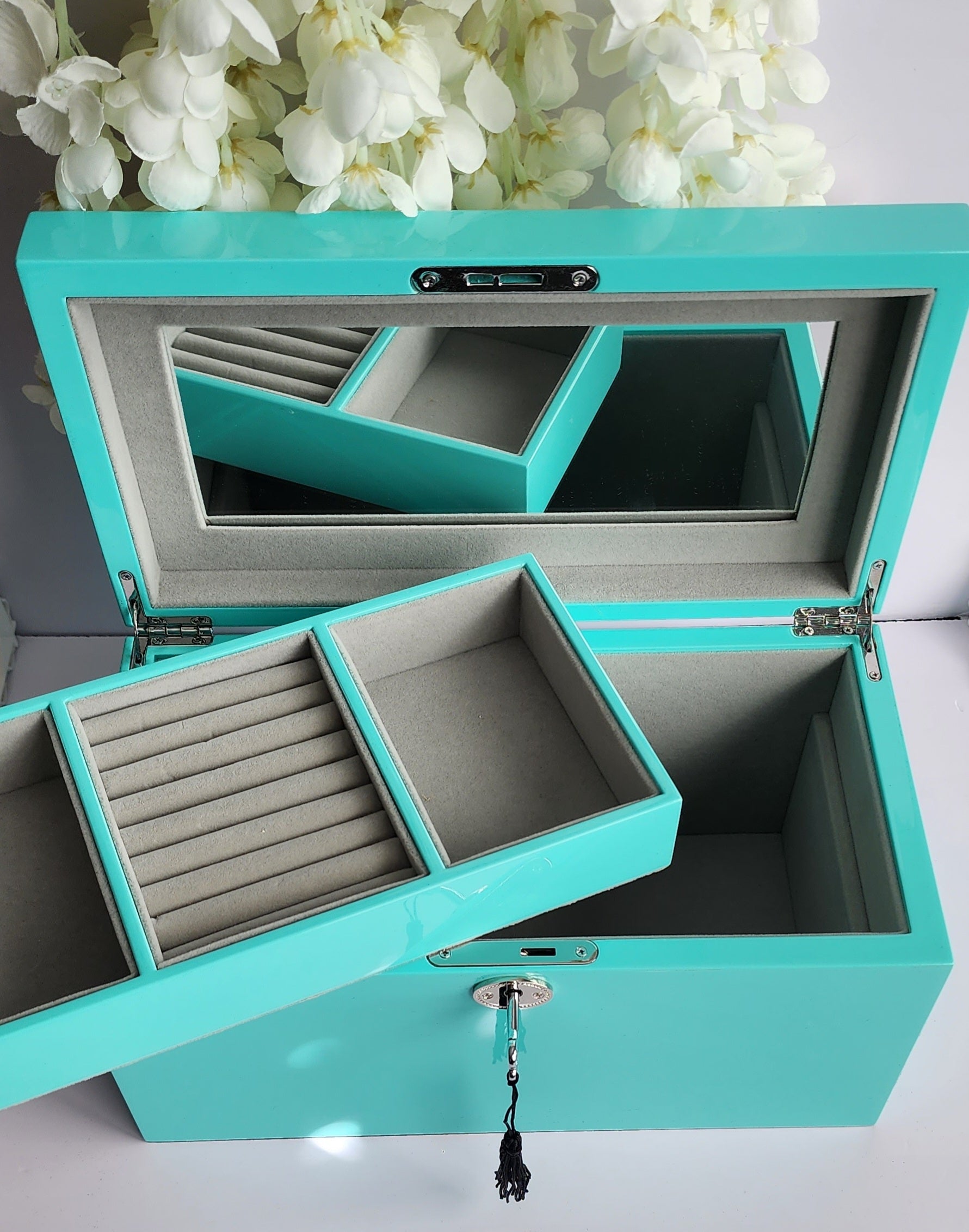 Jewellery Box - KIM (White) & TIFFANY (Turquoise)