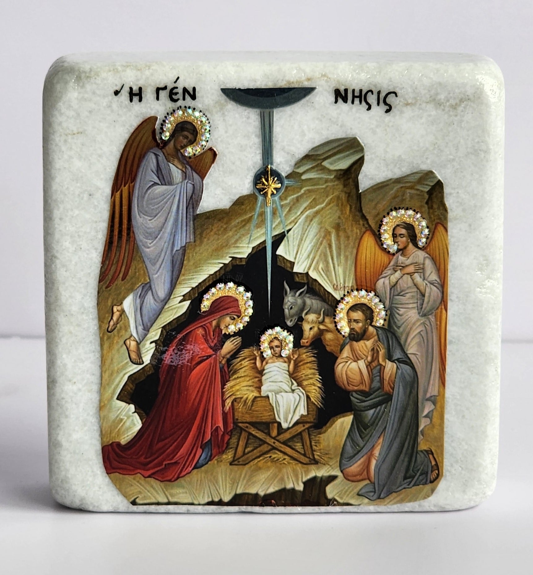 Marble Square Nativity Icon