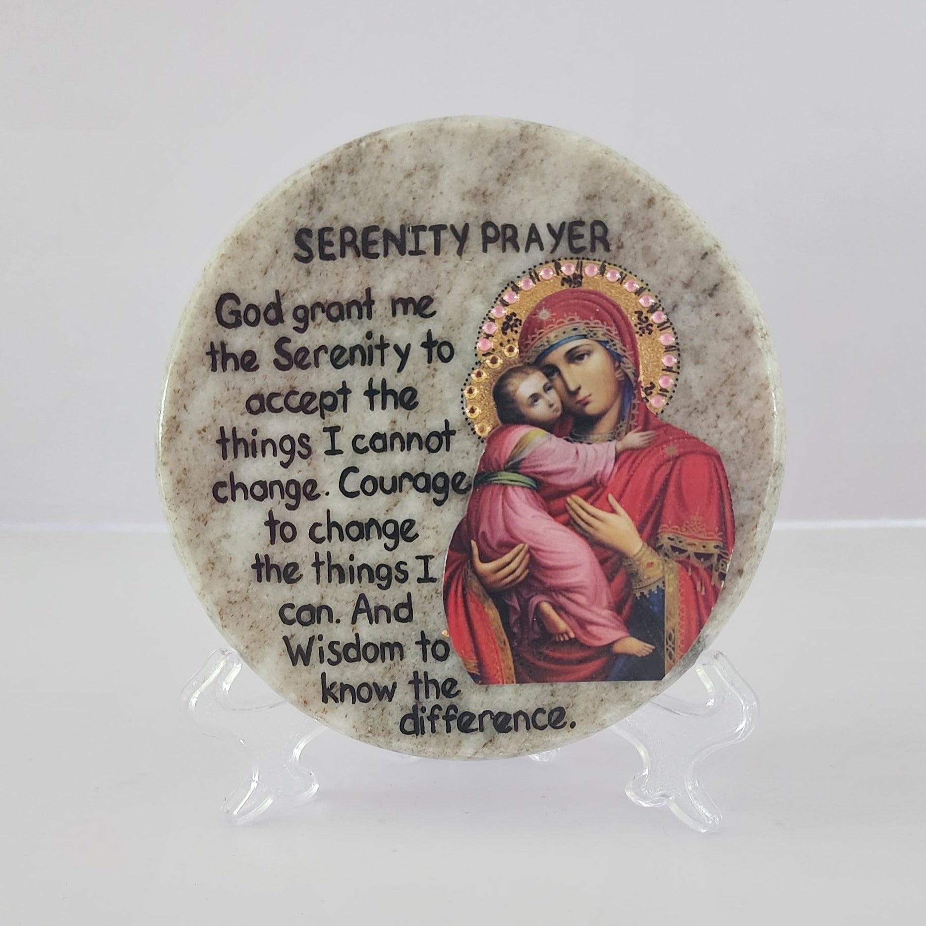 Greek Orthodox Round Marble Icons