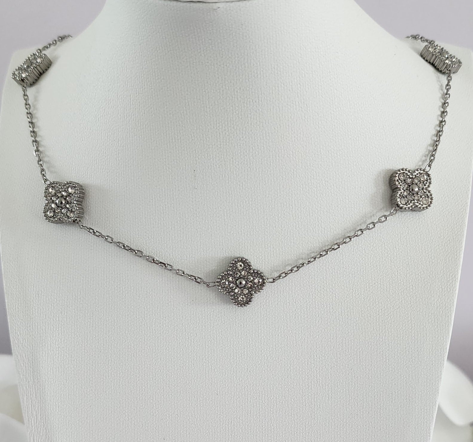 Pathos Jewellery - Karpathos Clover Necklace Silver - 5 Clover