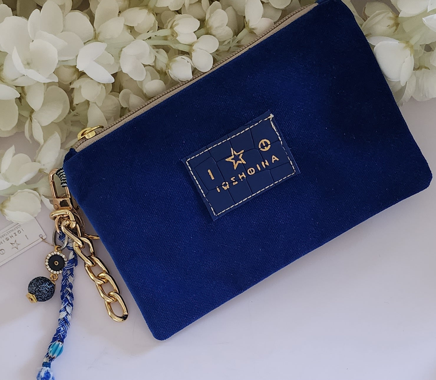 Mini Velvet Purse with Zipper - Handmade in Greece